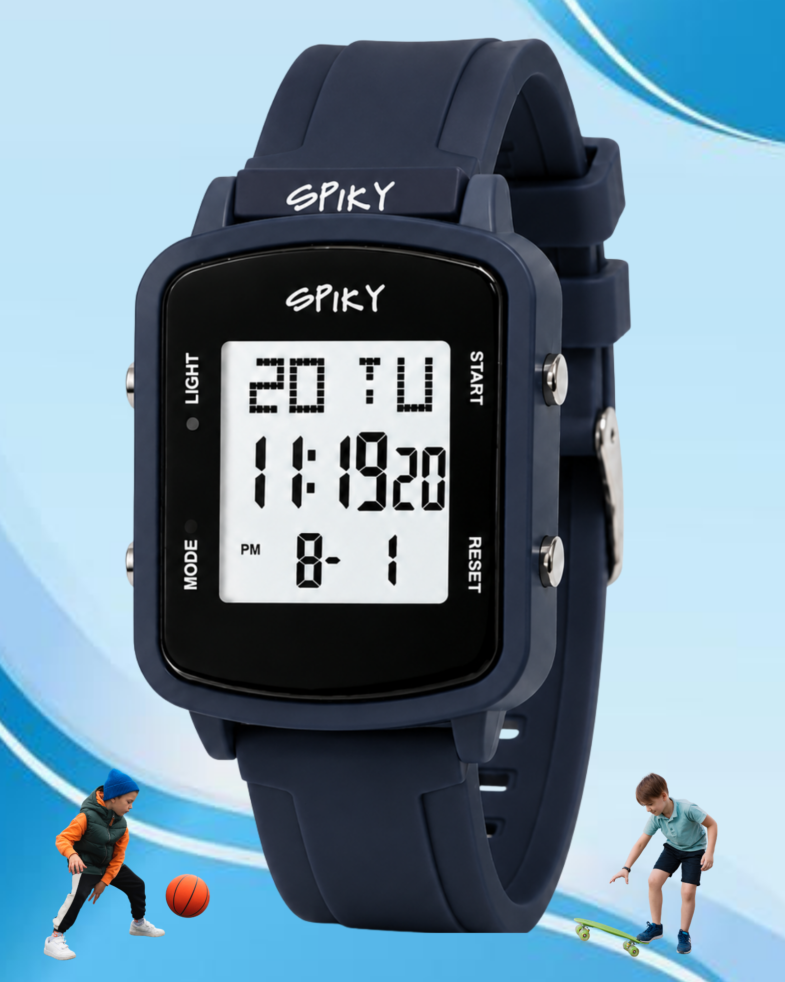 SPIKY Square Digital Watch for Kids Boys & Girls