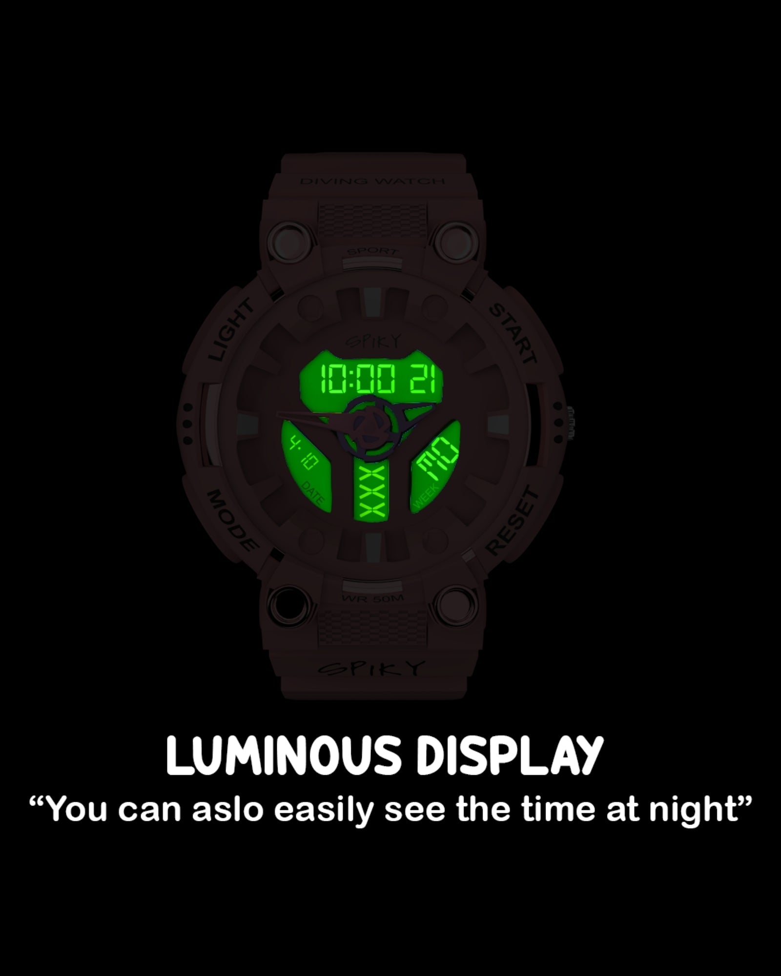 Spiky Premium Analog-Digital Watch for Kids EVA31