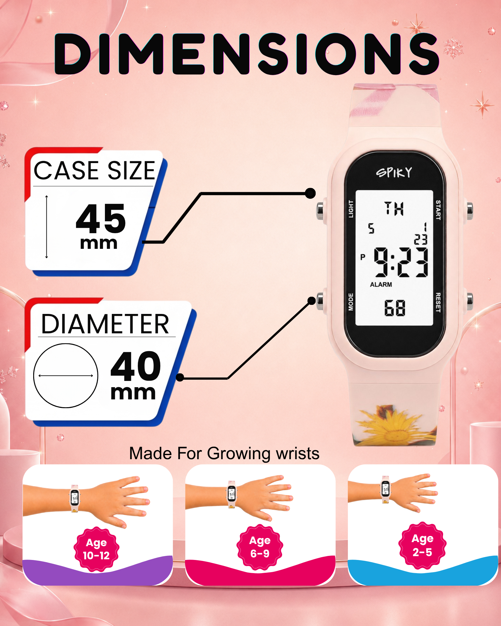 Spiky Kids Digital Watch for Boys and Girls
