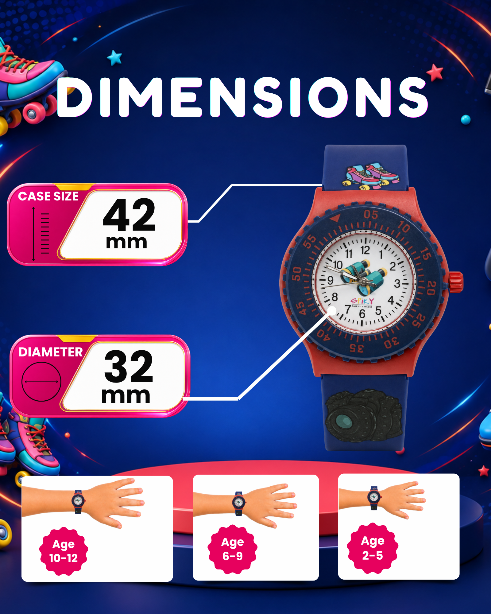 SPIKY Analog Kids Watch for Boys
