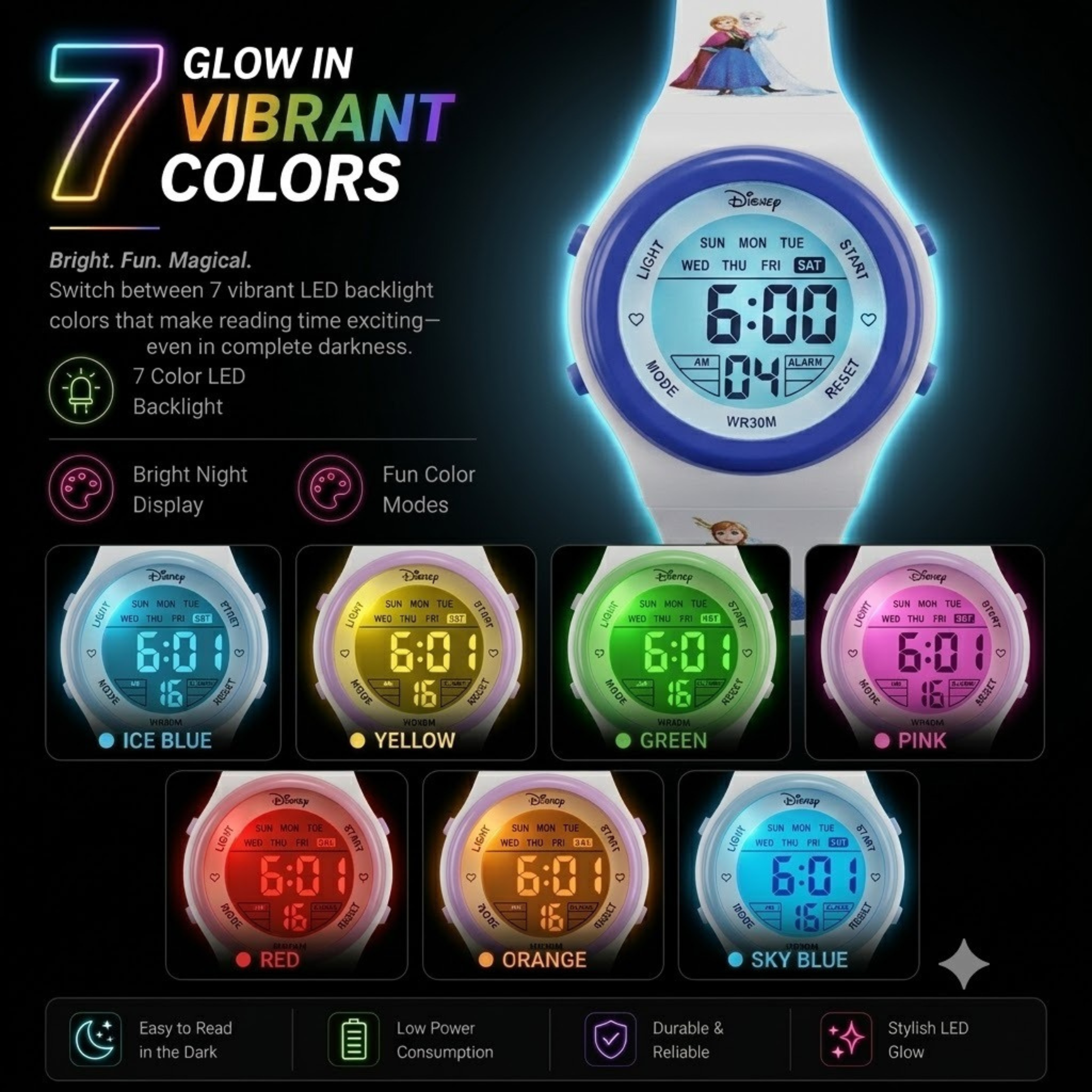Spiky Frozen theme Digital Kids Watch