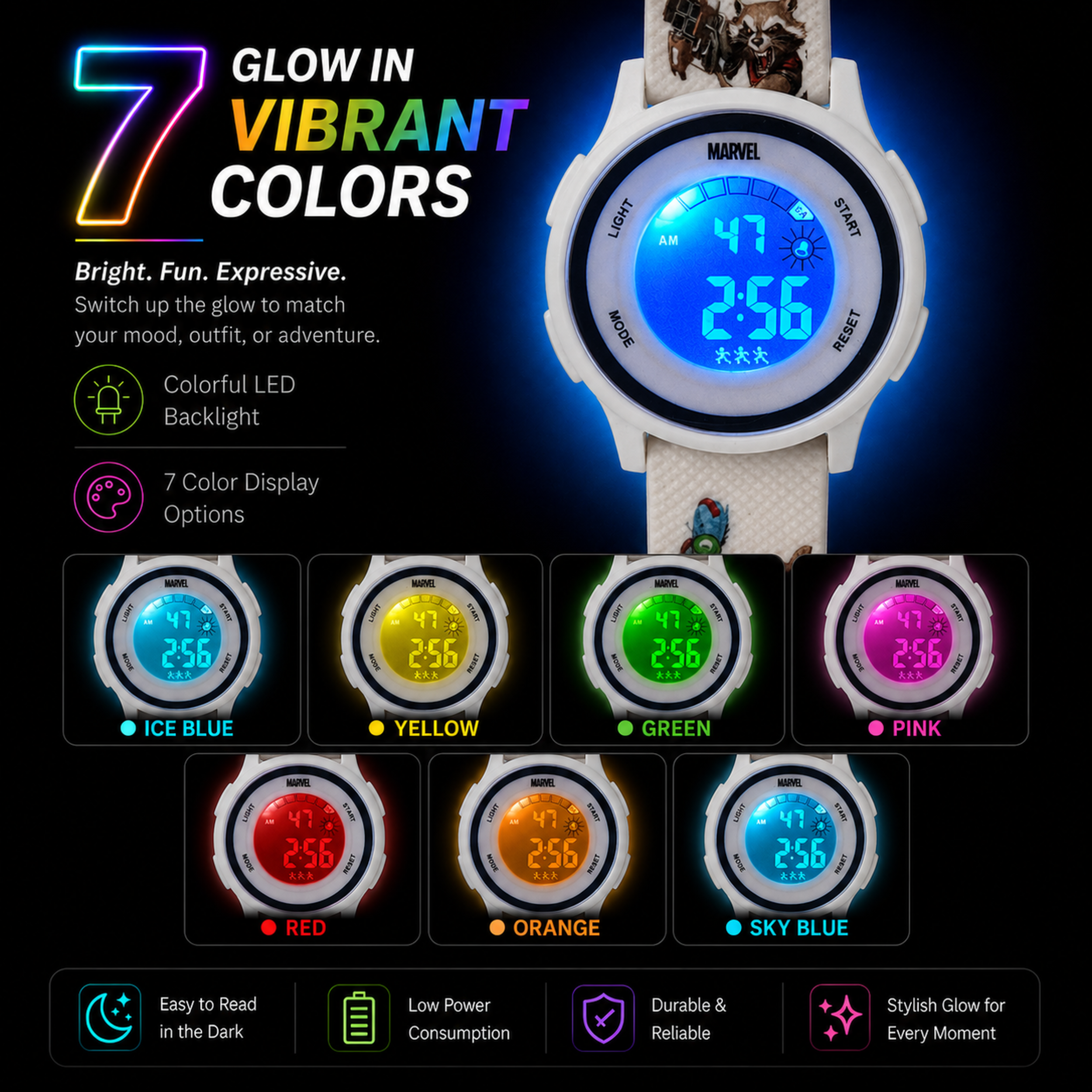 Spiky Avengers Digital Kids Watch