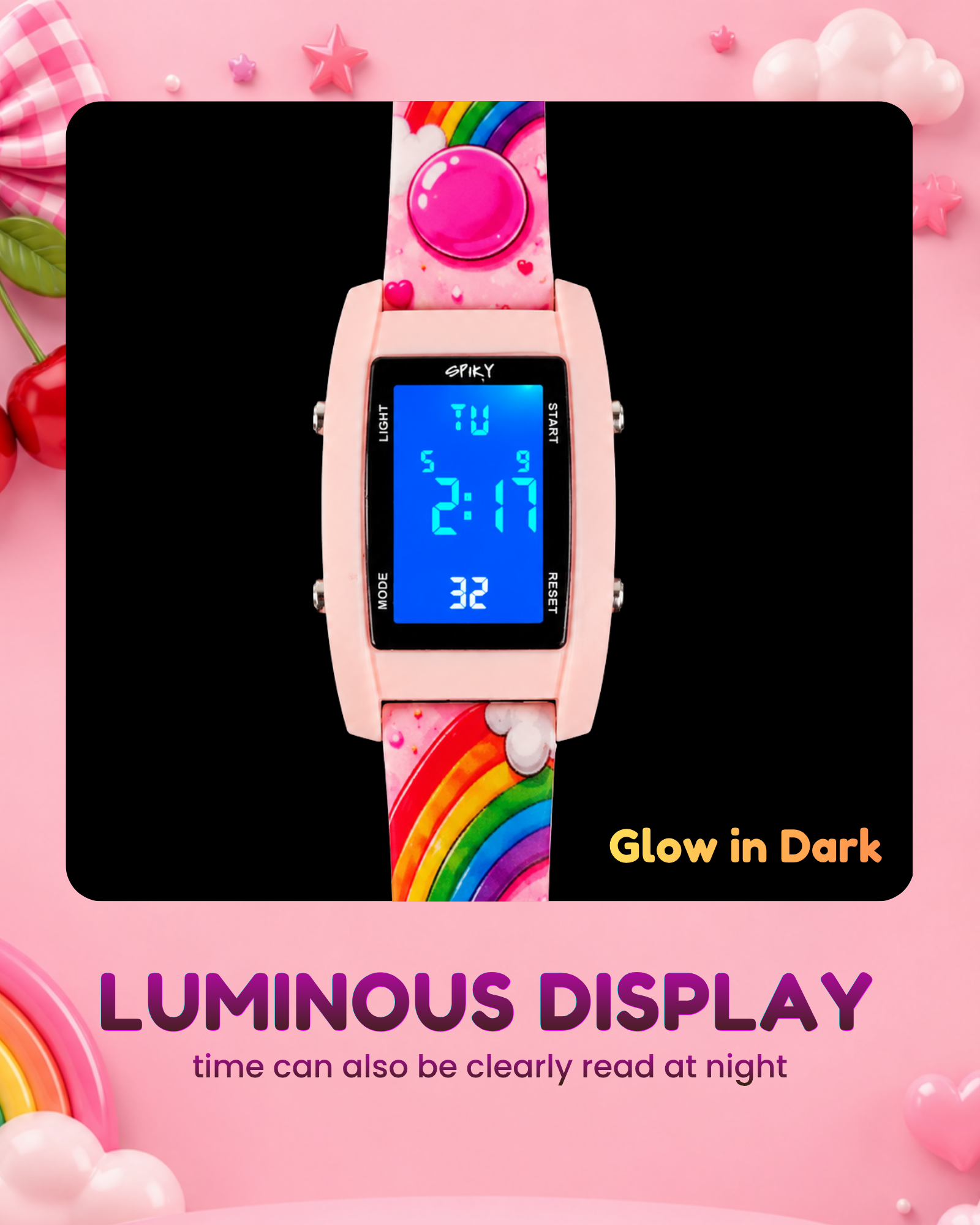 Spiky Kids Digital Watch for Girls