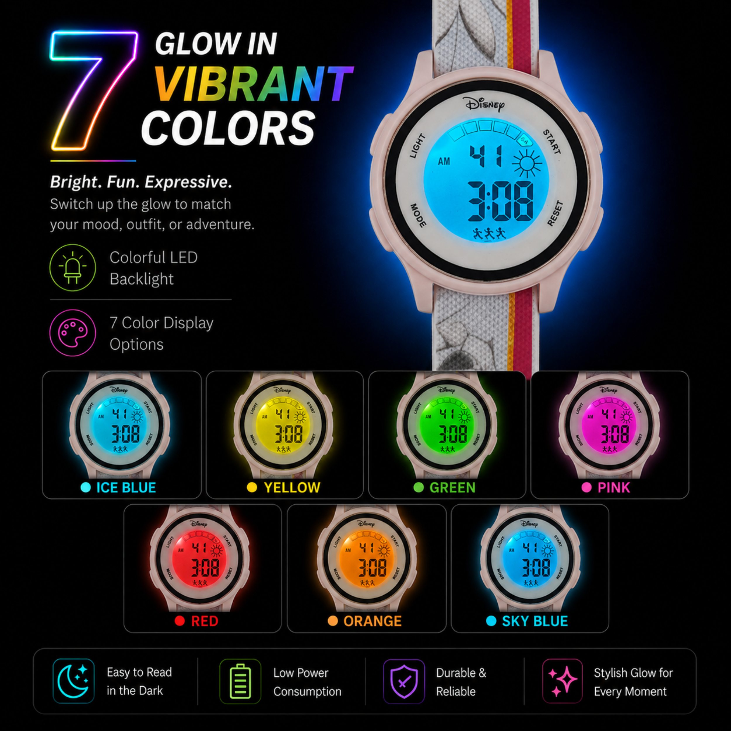Spiky Princess theme Digital Kids Watch