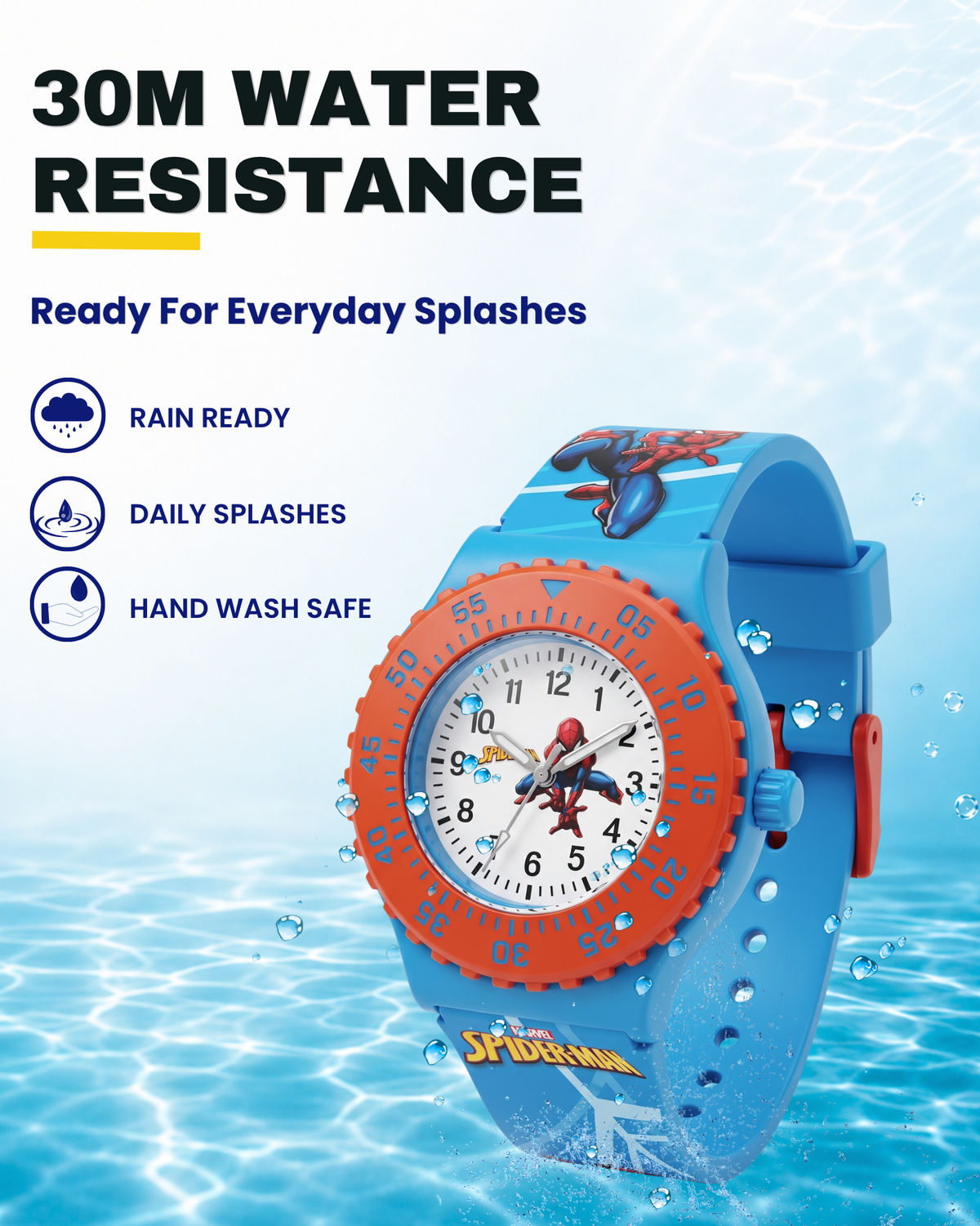 Spiky Round Spiderman Themed Analog Watch