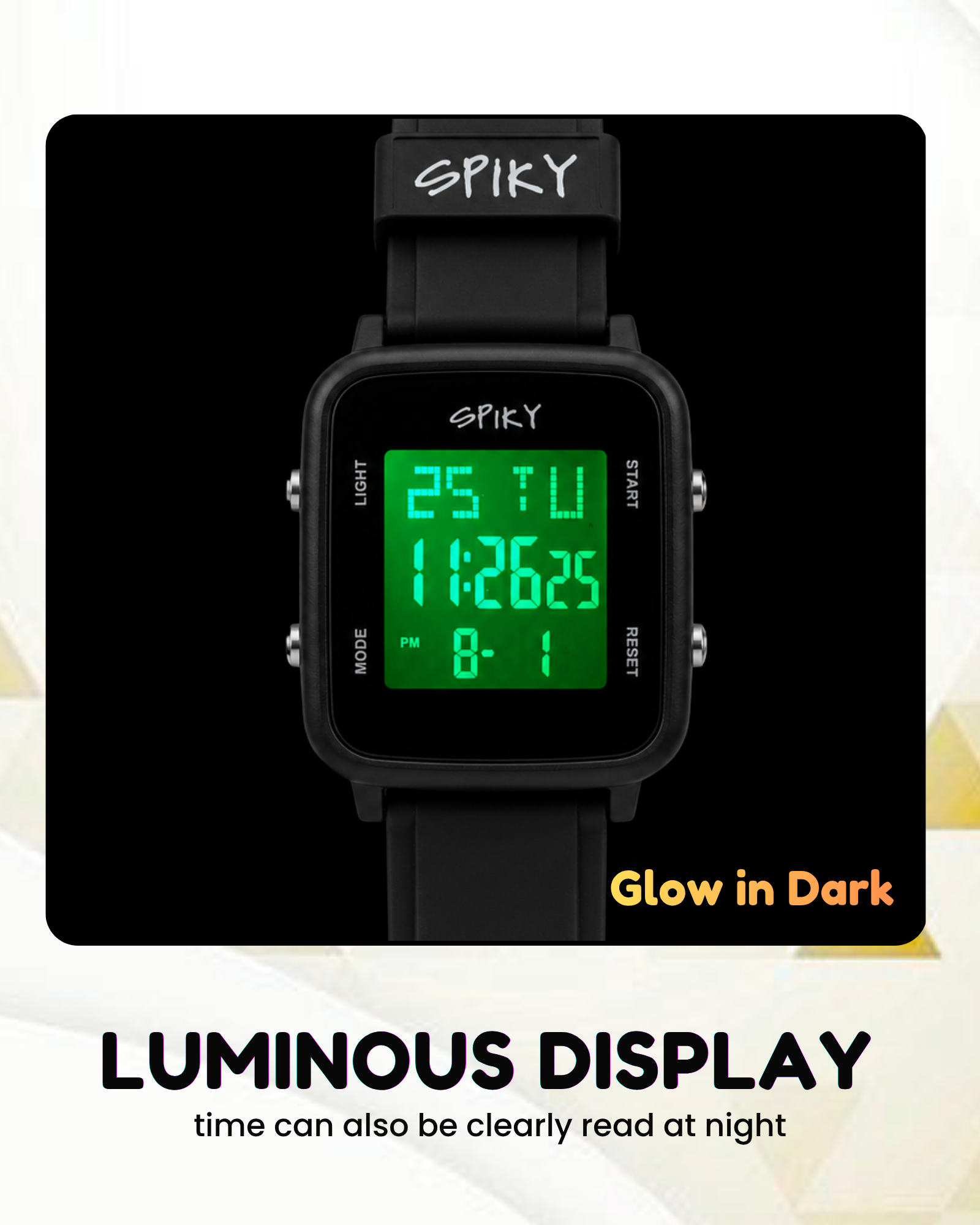 SPIKY Square Digital Watch for Kids Boys & Girls