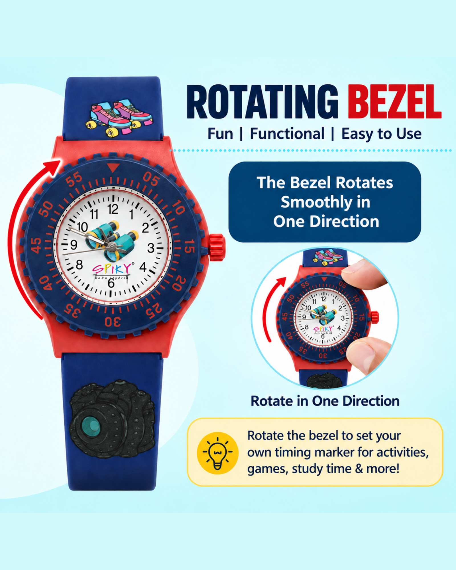 SPIKY Analog Kids Watch for Boys