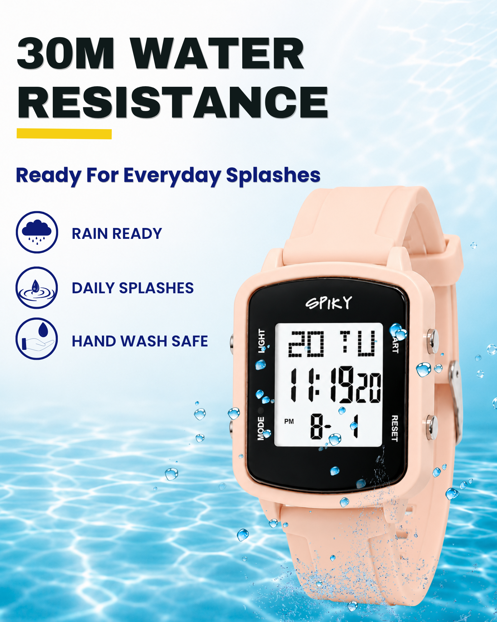 SPIKY Square Digital Watch for Kids Boys & Girls