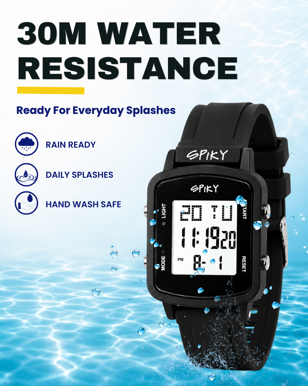 SPIKY Square Digital Watch for Kids Boys & Girls