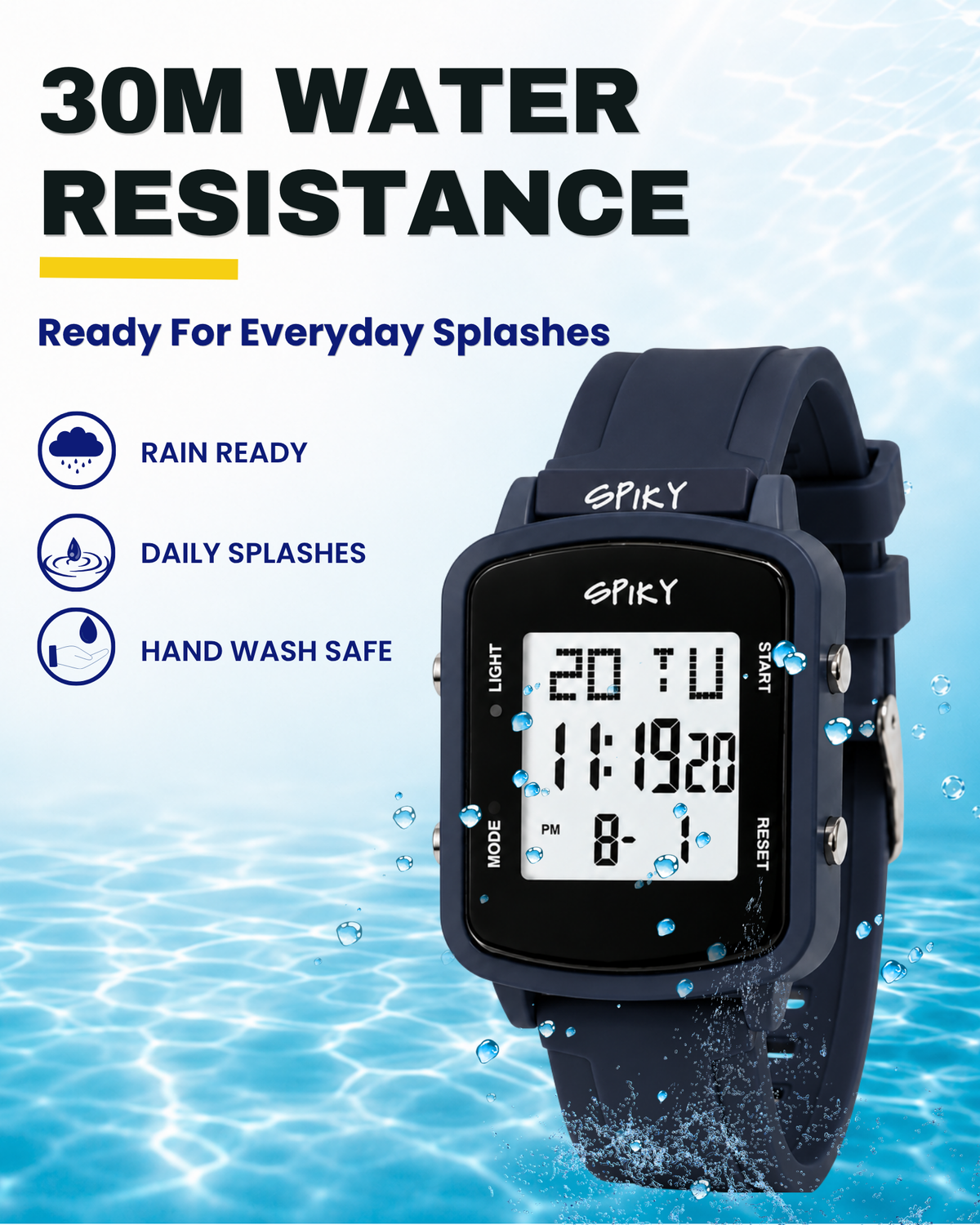 SPIKY Square Digital Watch for Kids Boys & Girls