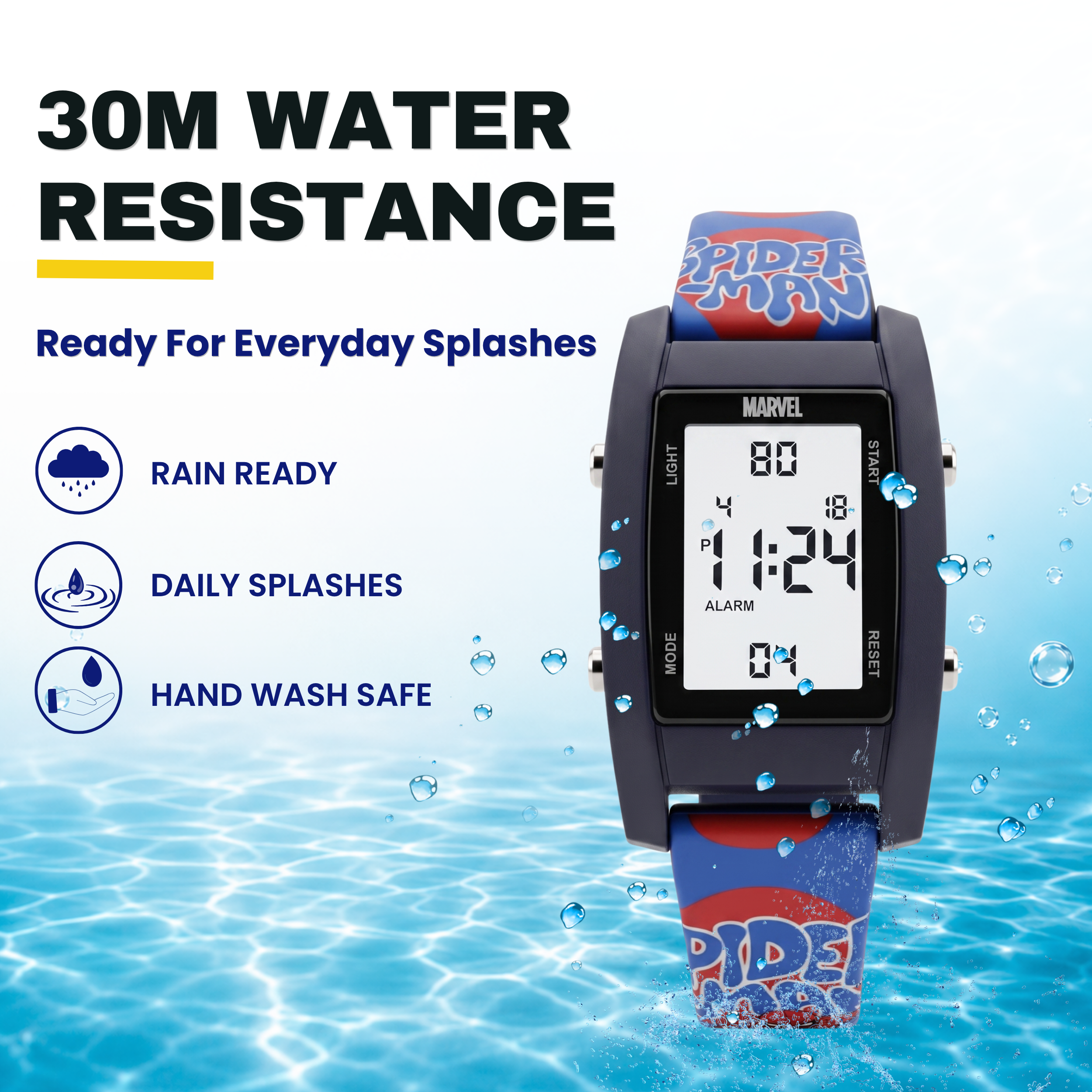 Spiky Spiderman theme Digital Kids Watch