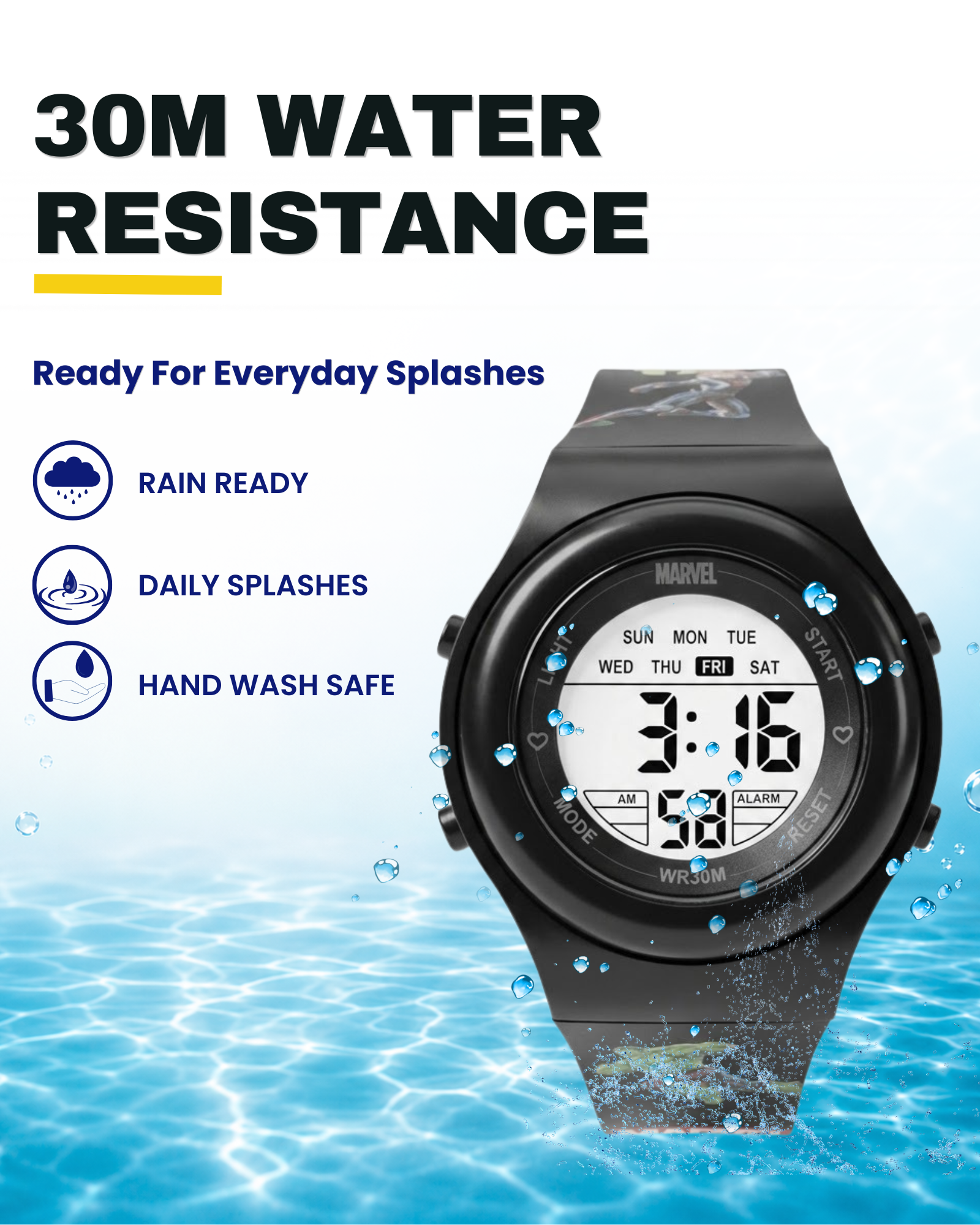 Spiky Avengers theme Digital Kids Watch
