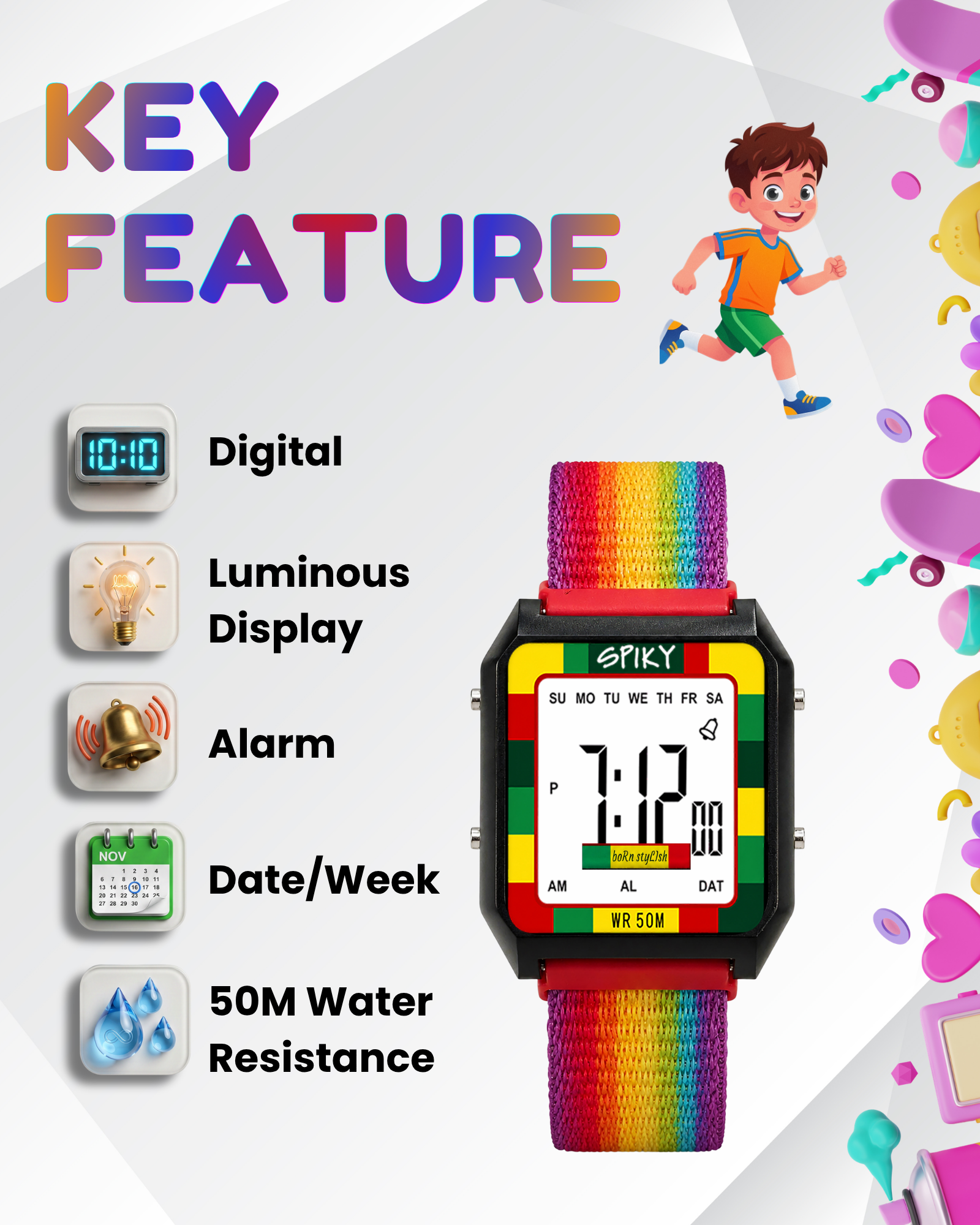 color- multi black