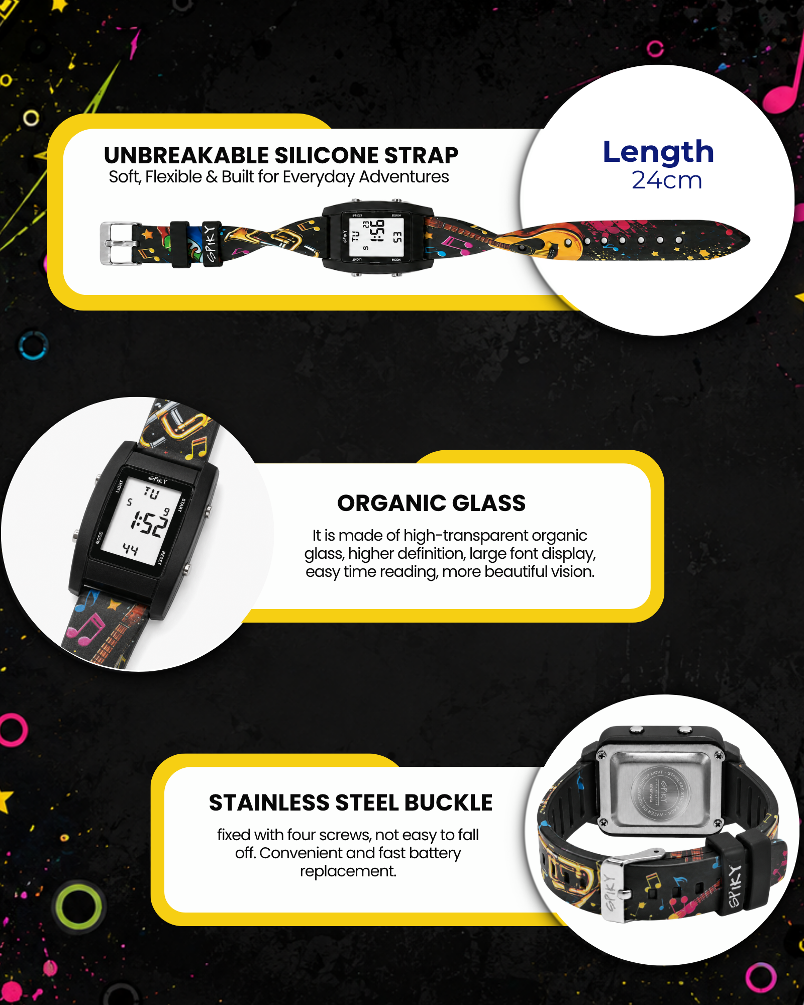 Spiky Kids Digital Watch for Girls