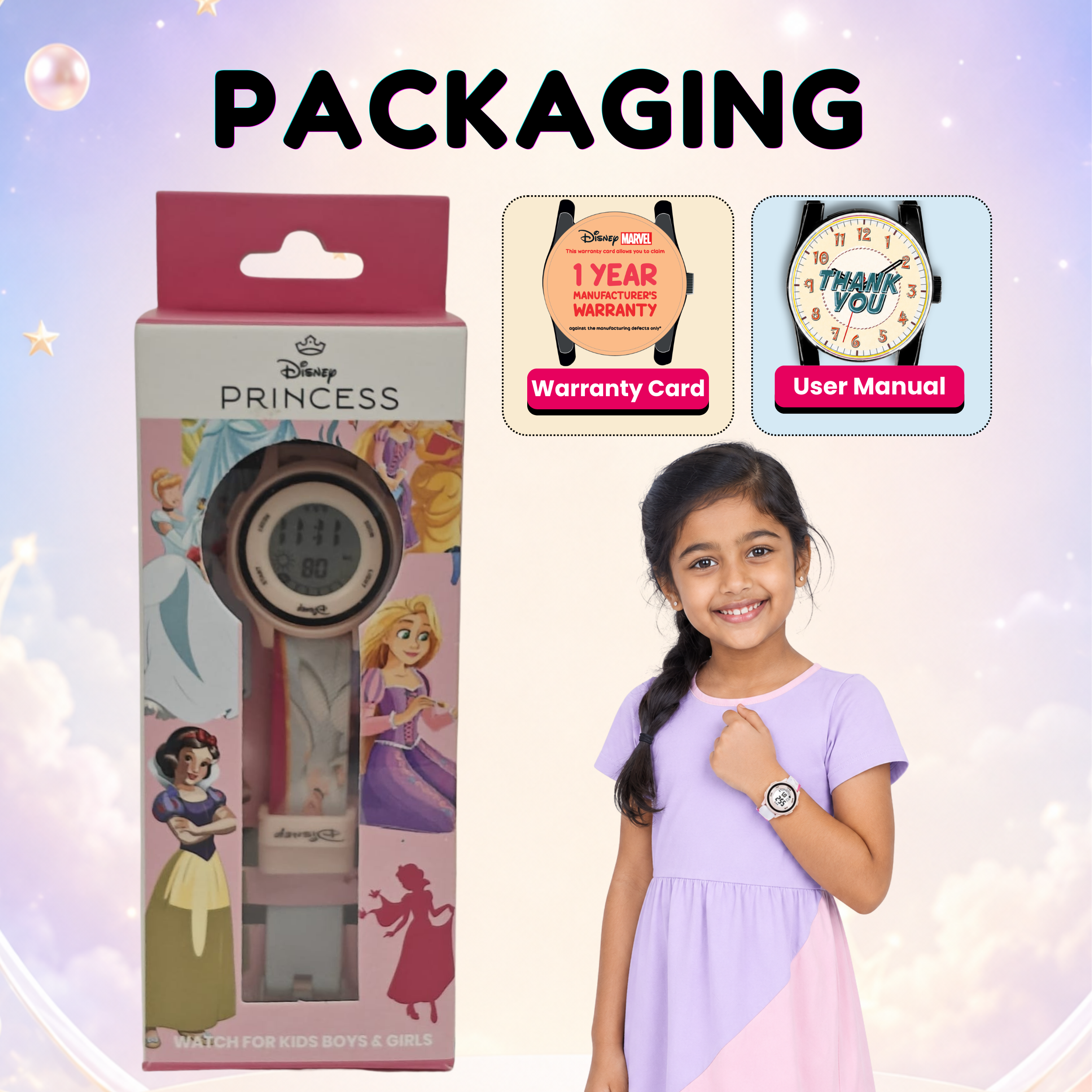 Spiky Princess theme Digital Kids Watch