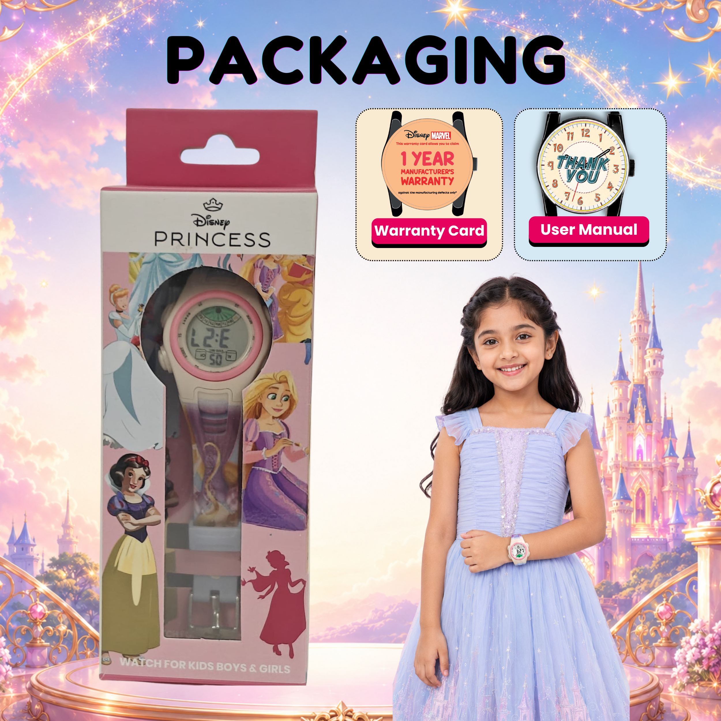 Spiky Princess theme Digital Kids Watch