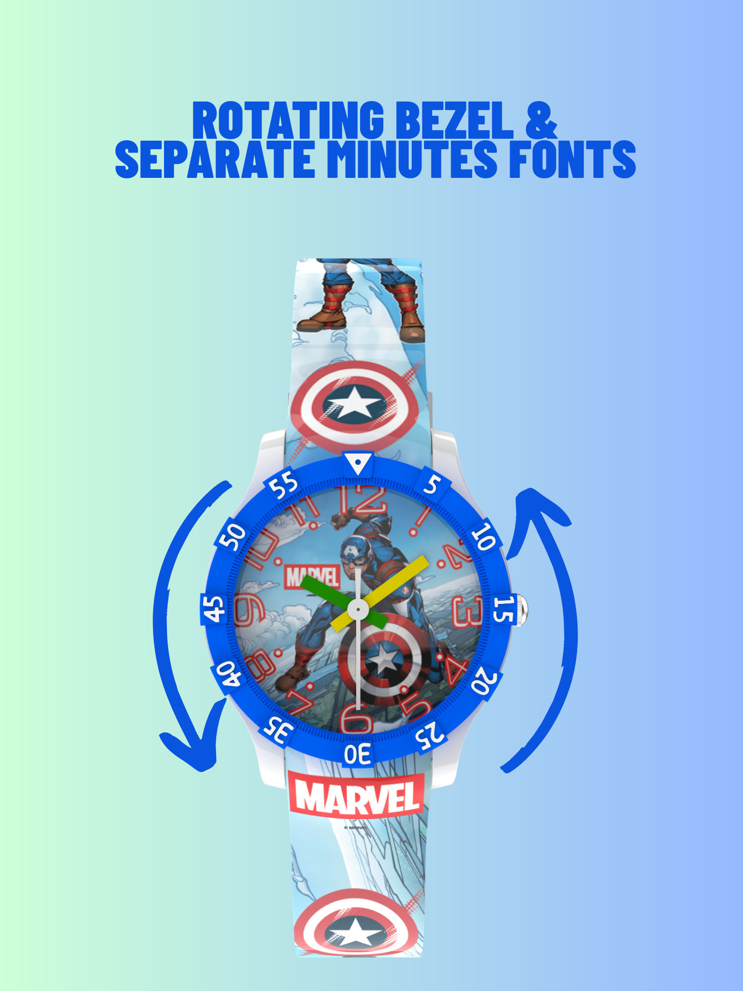 Disney Captain America Kids Analog Watch | Best Gift for Boys & Girls Age 3–10 Years