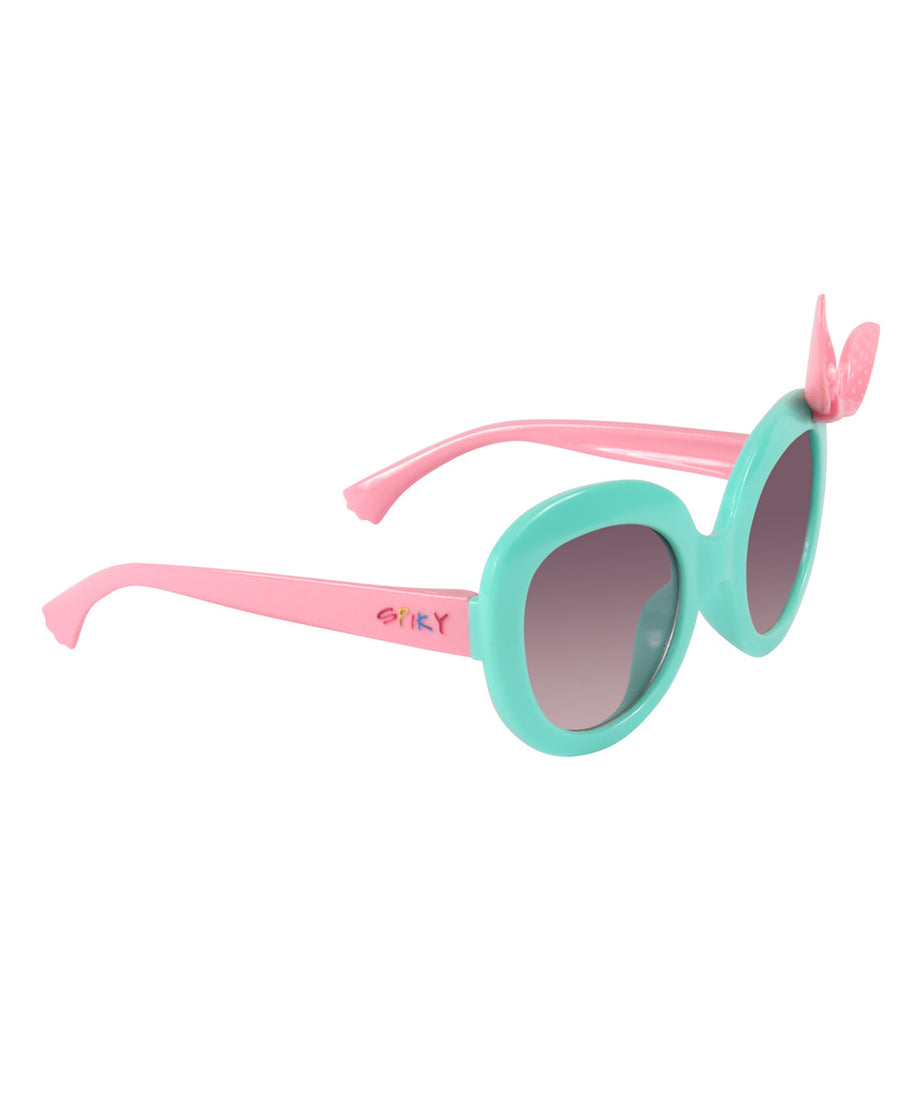 Spiky Cats-Eye UV Protected Sunglass - Green Pink