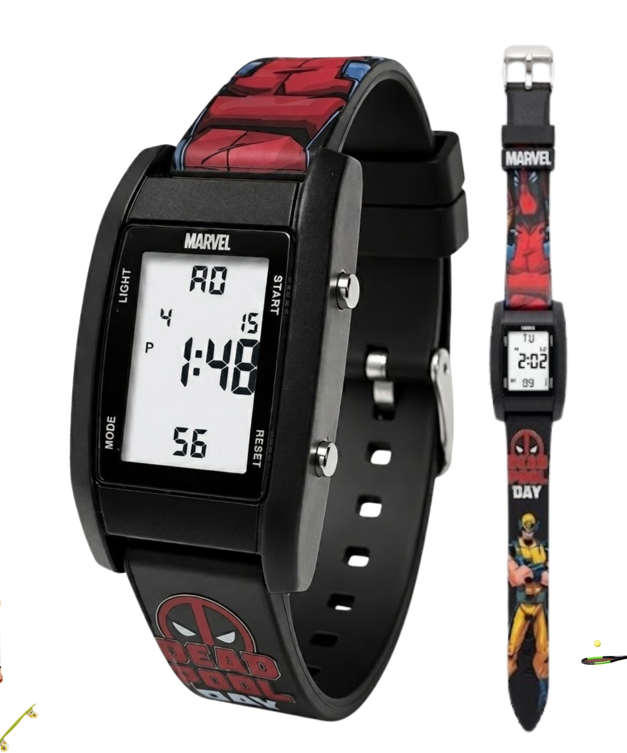 Spiky Deadpool theme Digital Kids Watch