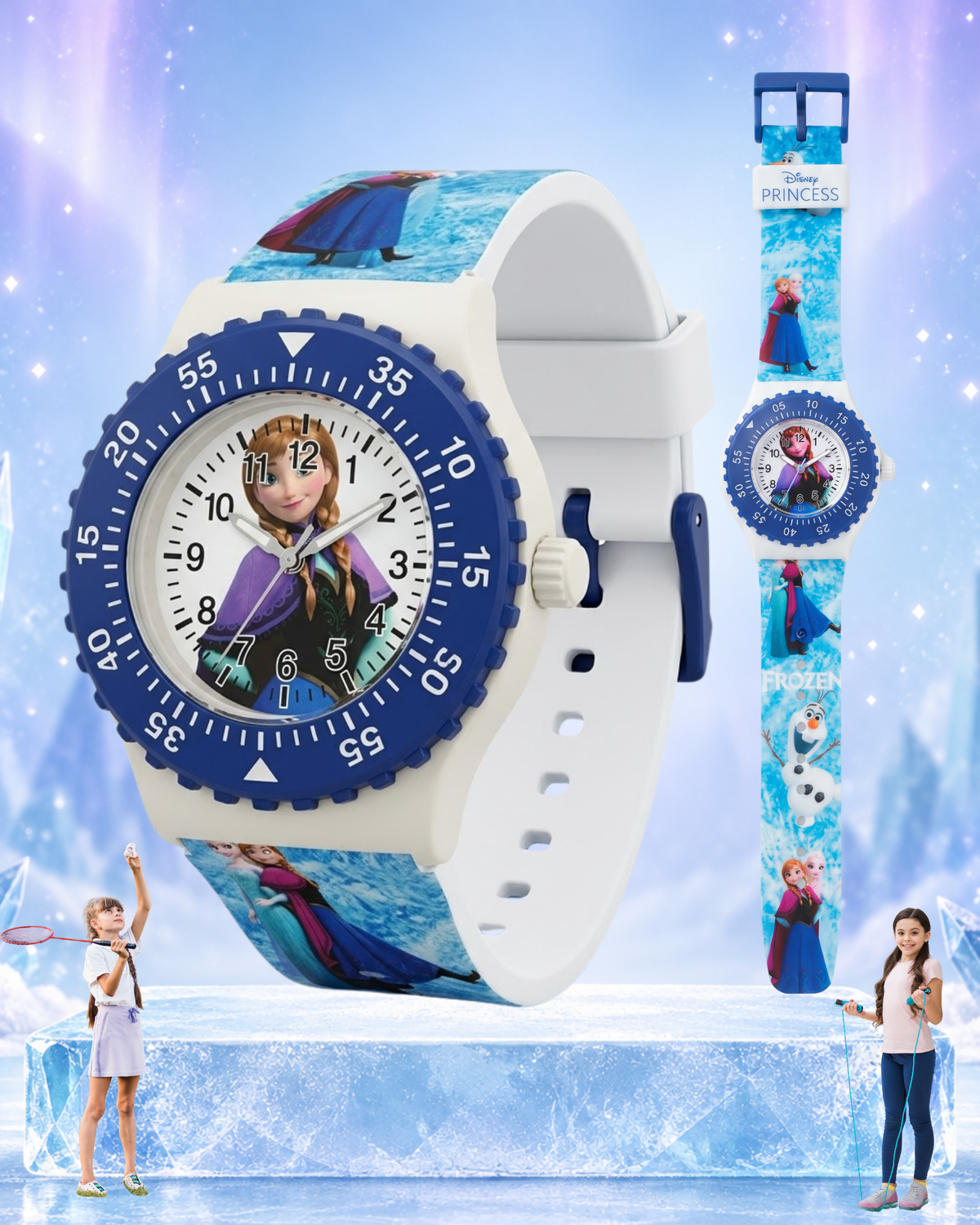 Spiky Round Frozen Themed Analog Watch
