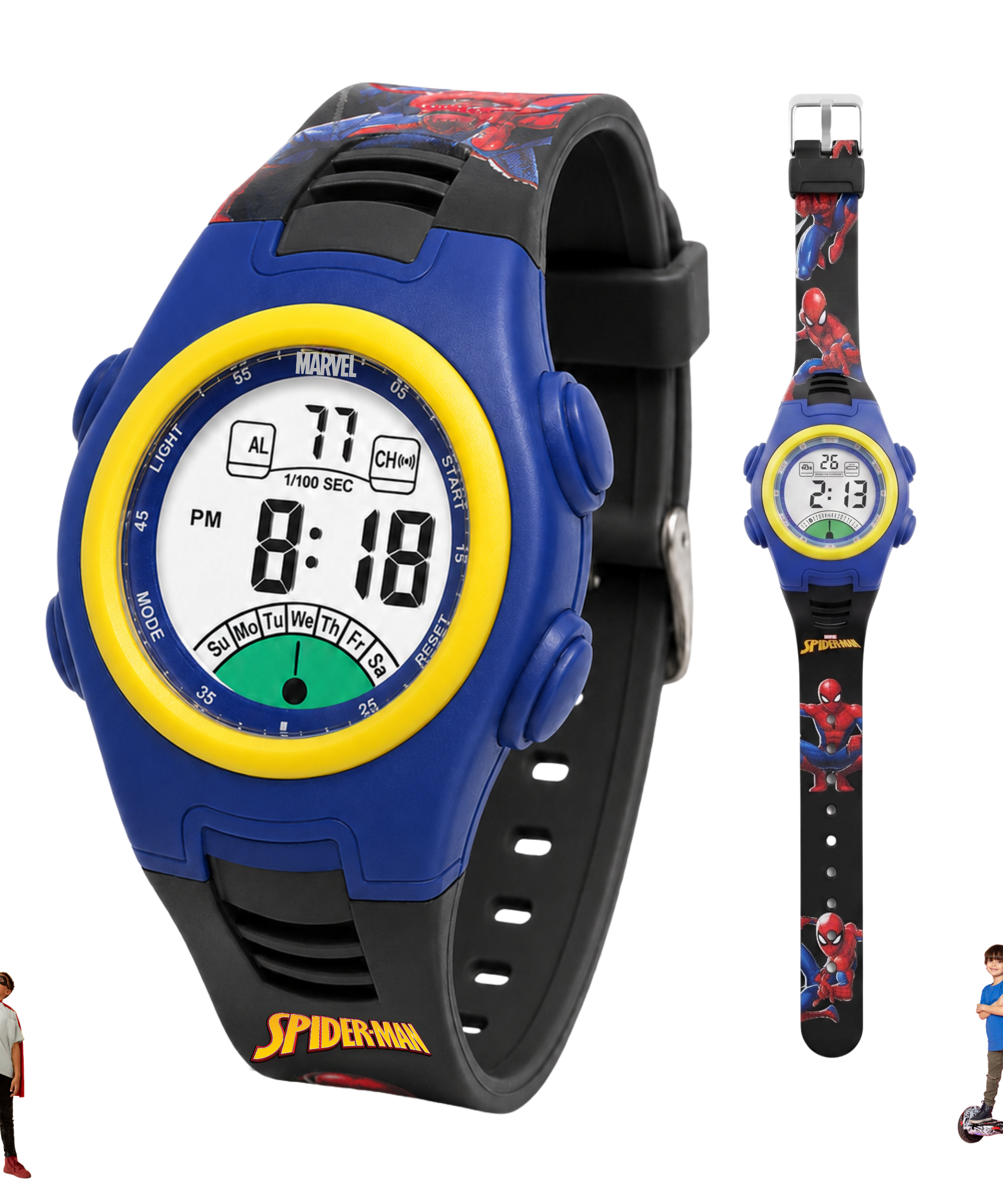 Spiky Spider Man theme Digital Kids Watch