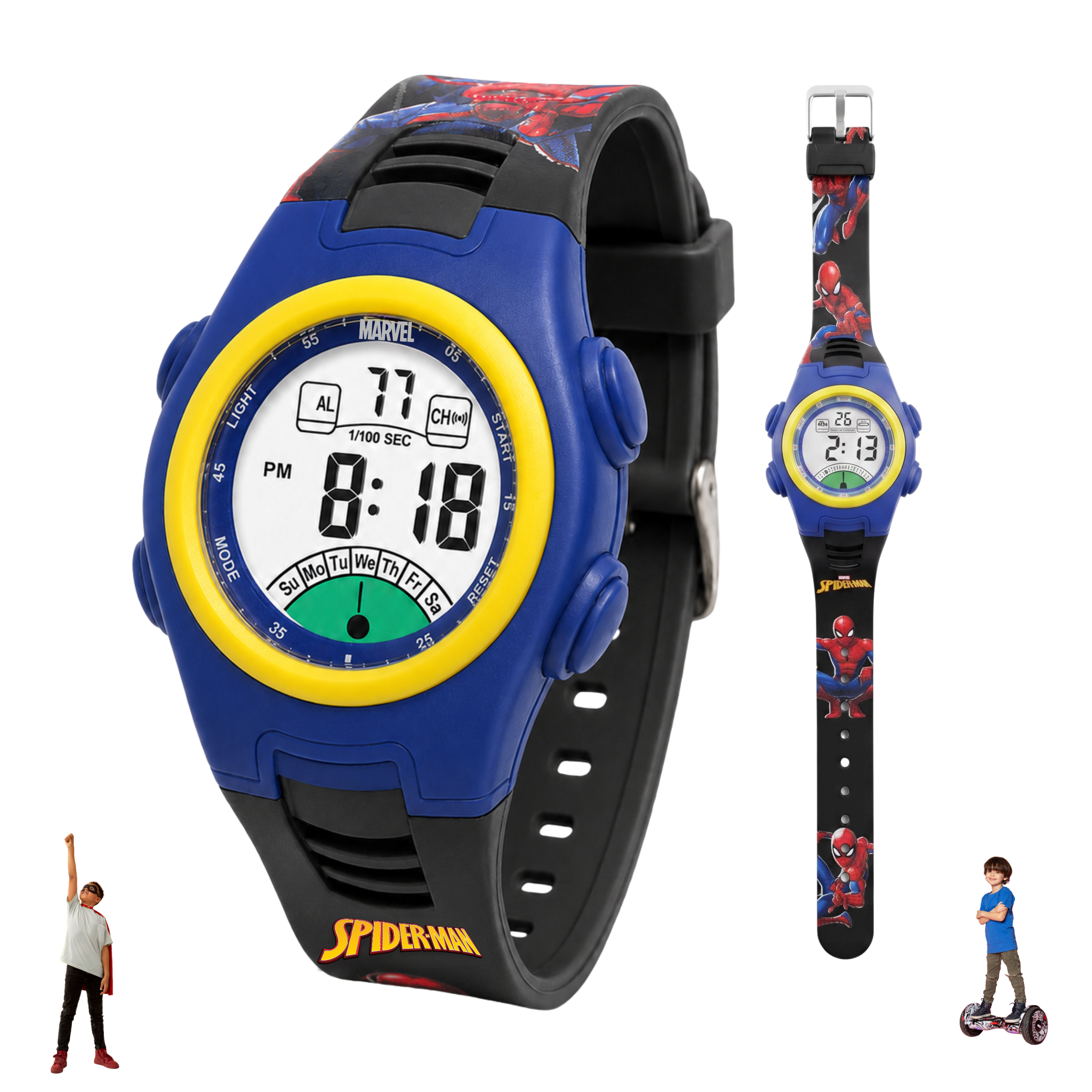 Spiky Spider Man theme Digital Kids Watch