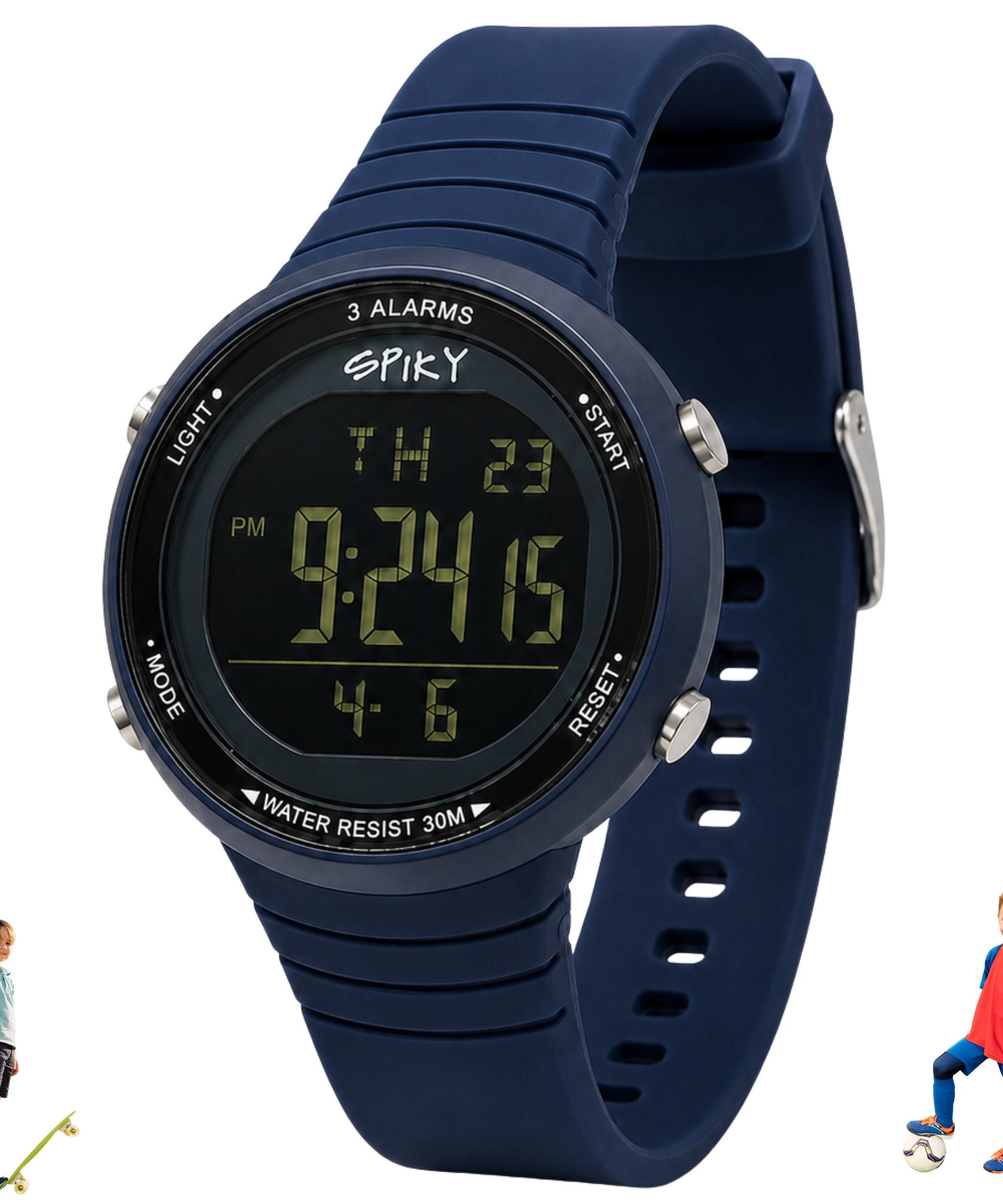 Spiky Square Digital Sports Watch for Kids Boys