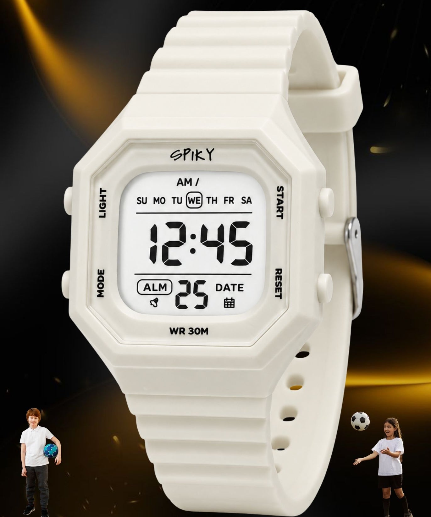 Spiky Square Digital Kids Watch for Boys & Girls