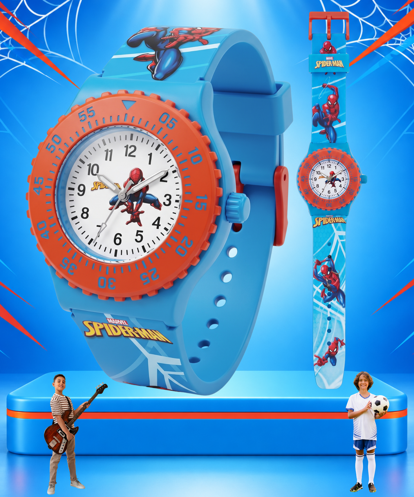 Spiky Round Spiderman Themed Analog Watch