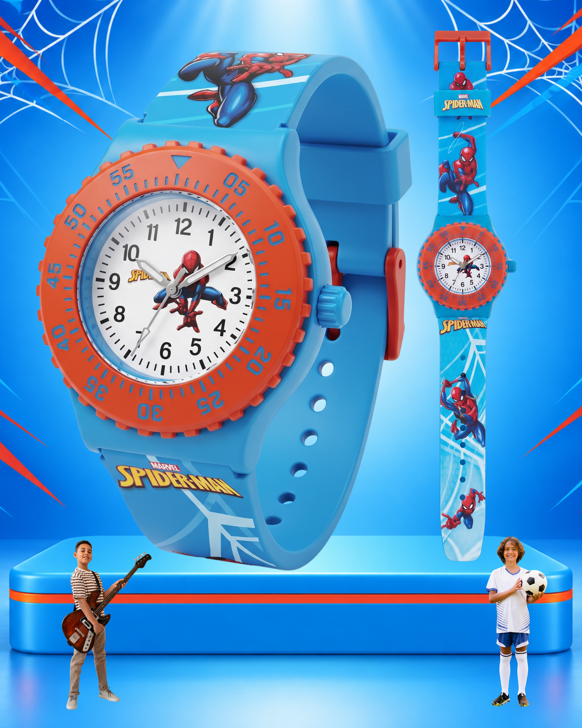 Spiky Round Spiderman Themed Analog Watch