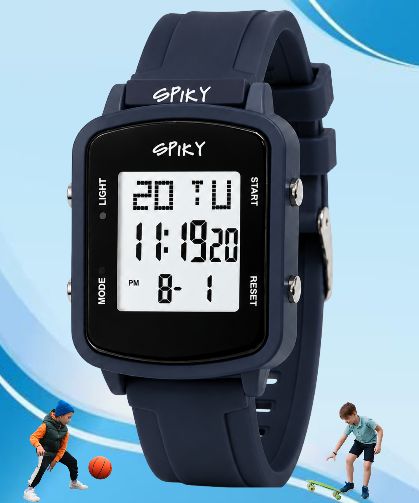 SPIKY Square Digital Watch for Kids Boys & Girls