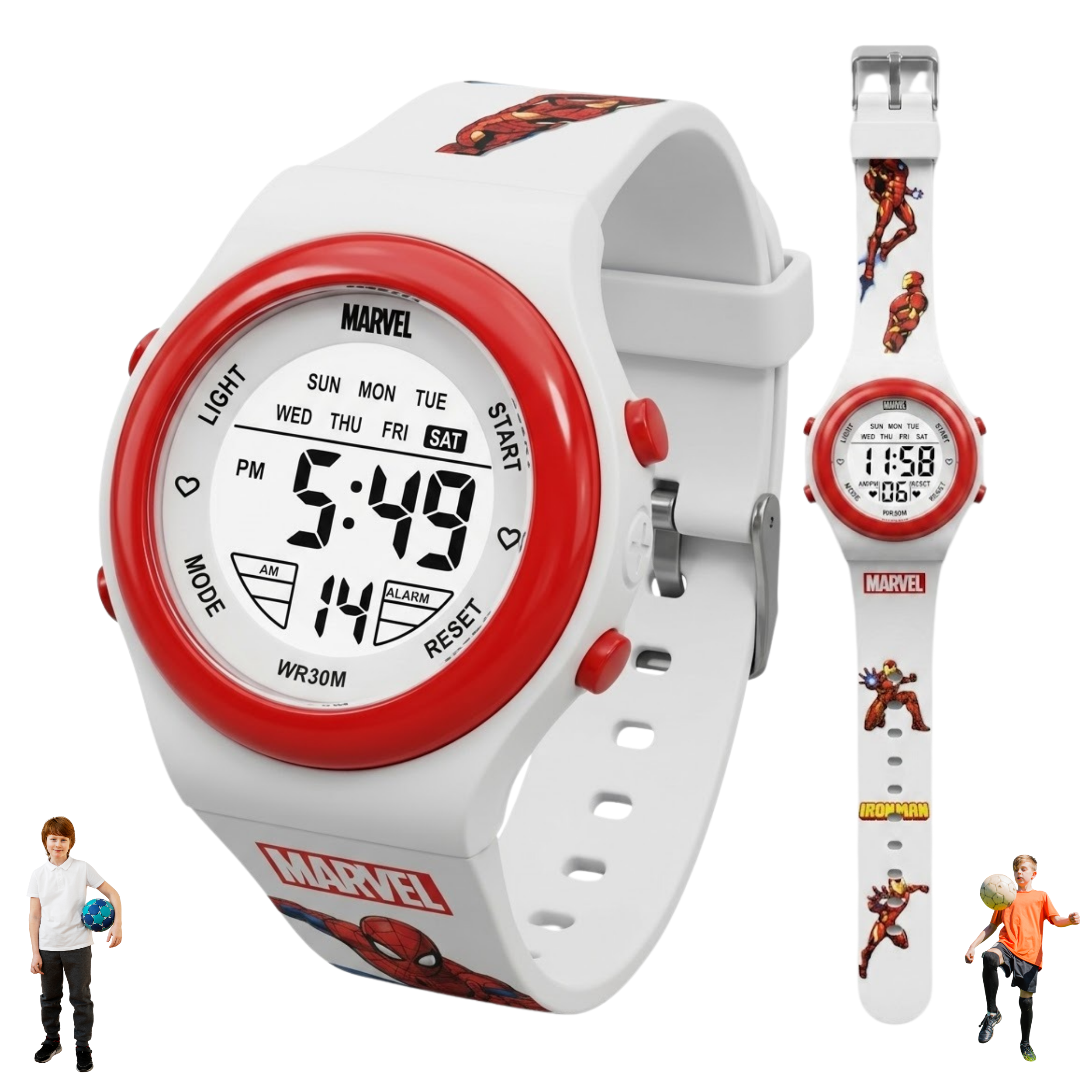 Spiky Iron Man theme Digital Kids Watch