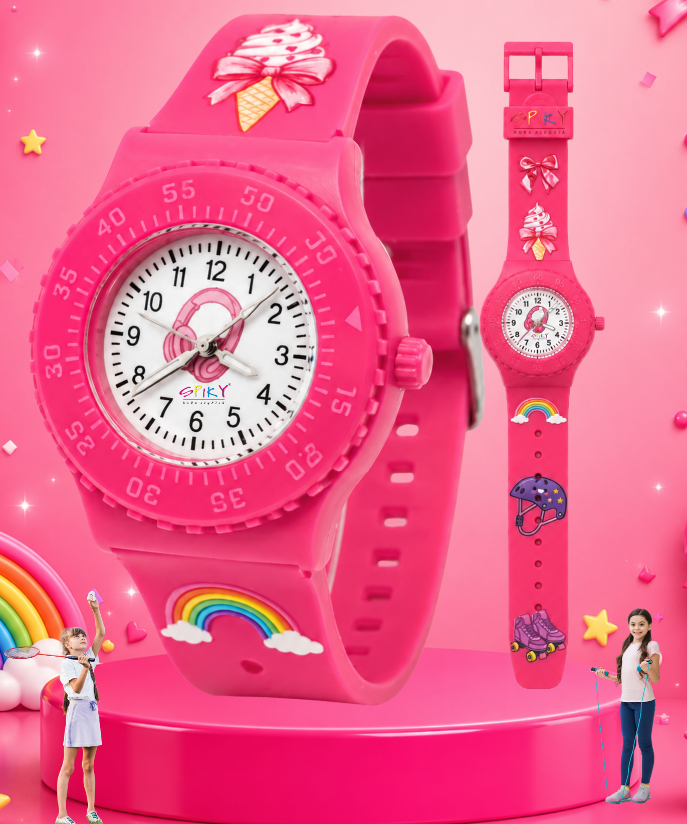 SPIKY Analog Kids Watch for Girls