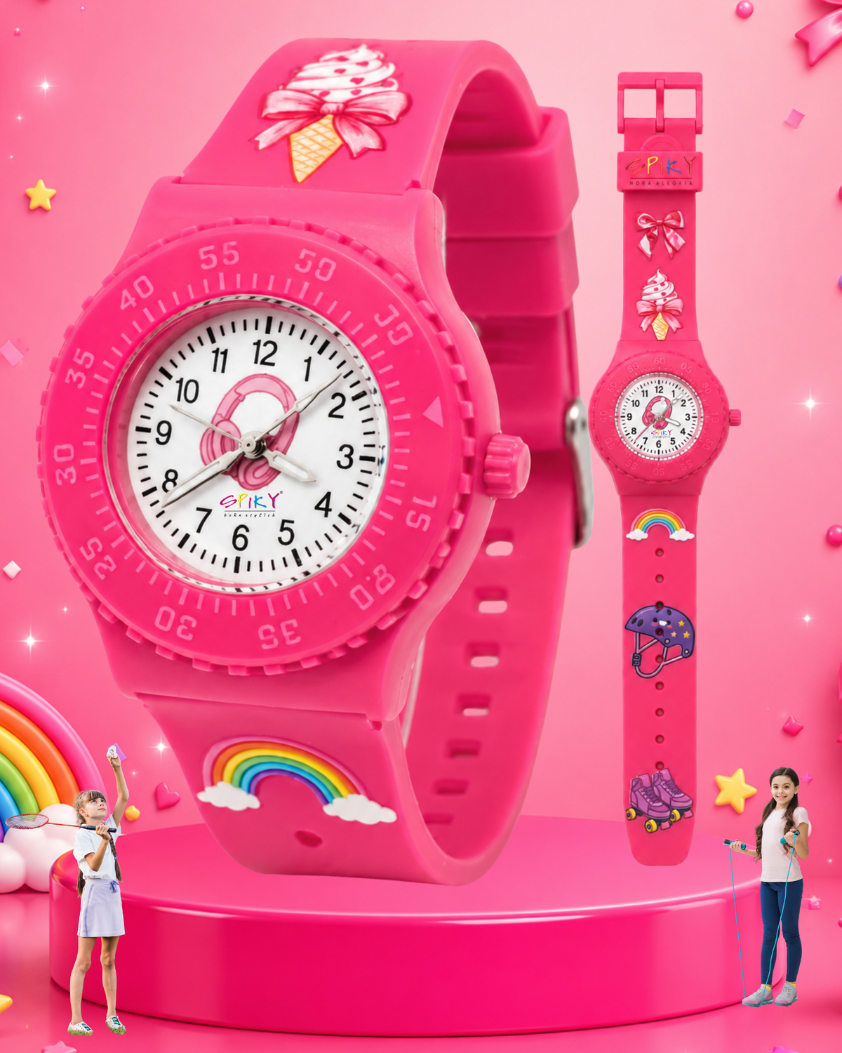 SPIKY Analog Kids Watch for Girls