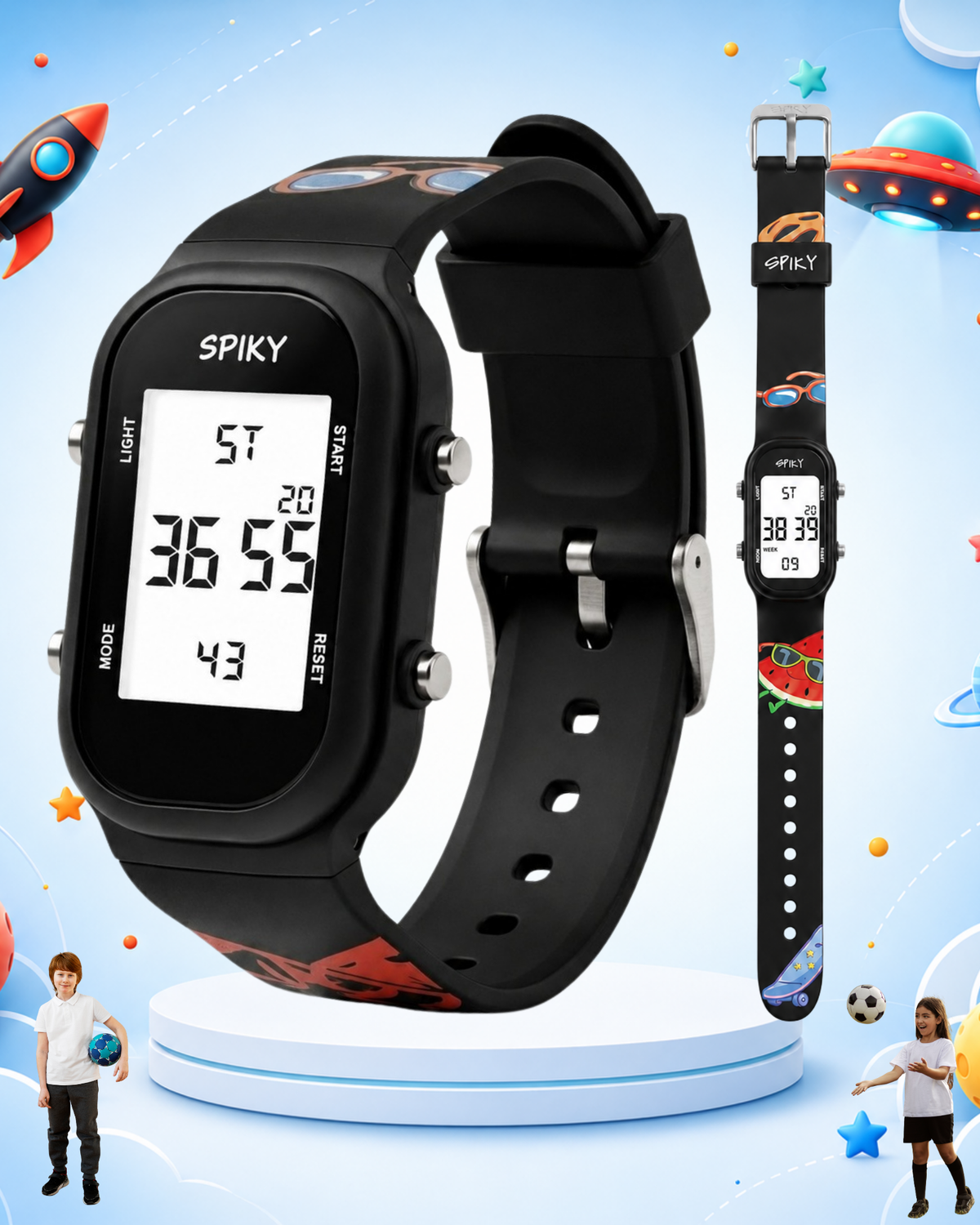 Spiky Kids Digital Watch for Boys and Girls