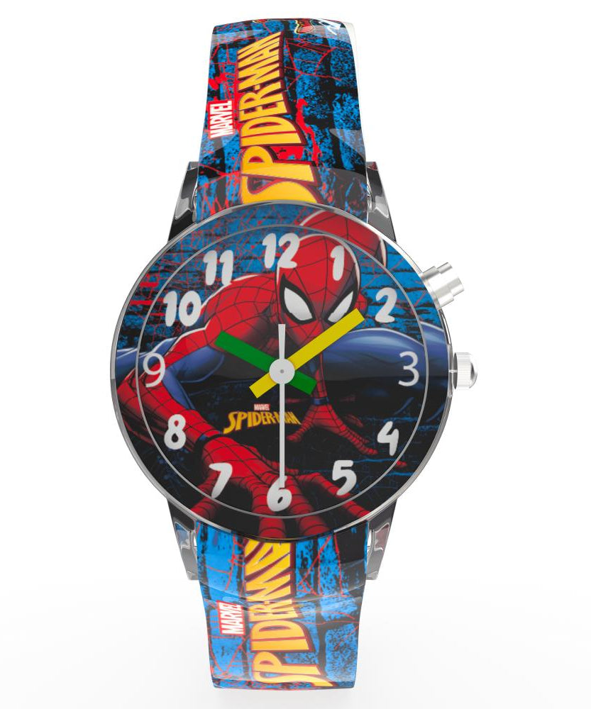 Disney Spider-Man Kids Analog Watch with LED Light | For Boys & Girls Age 3–10 Years