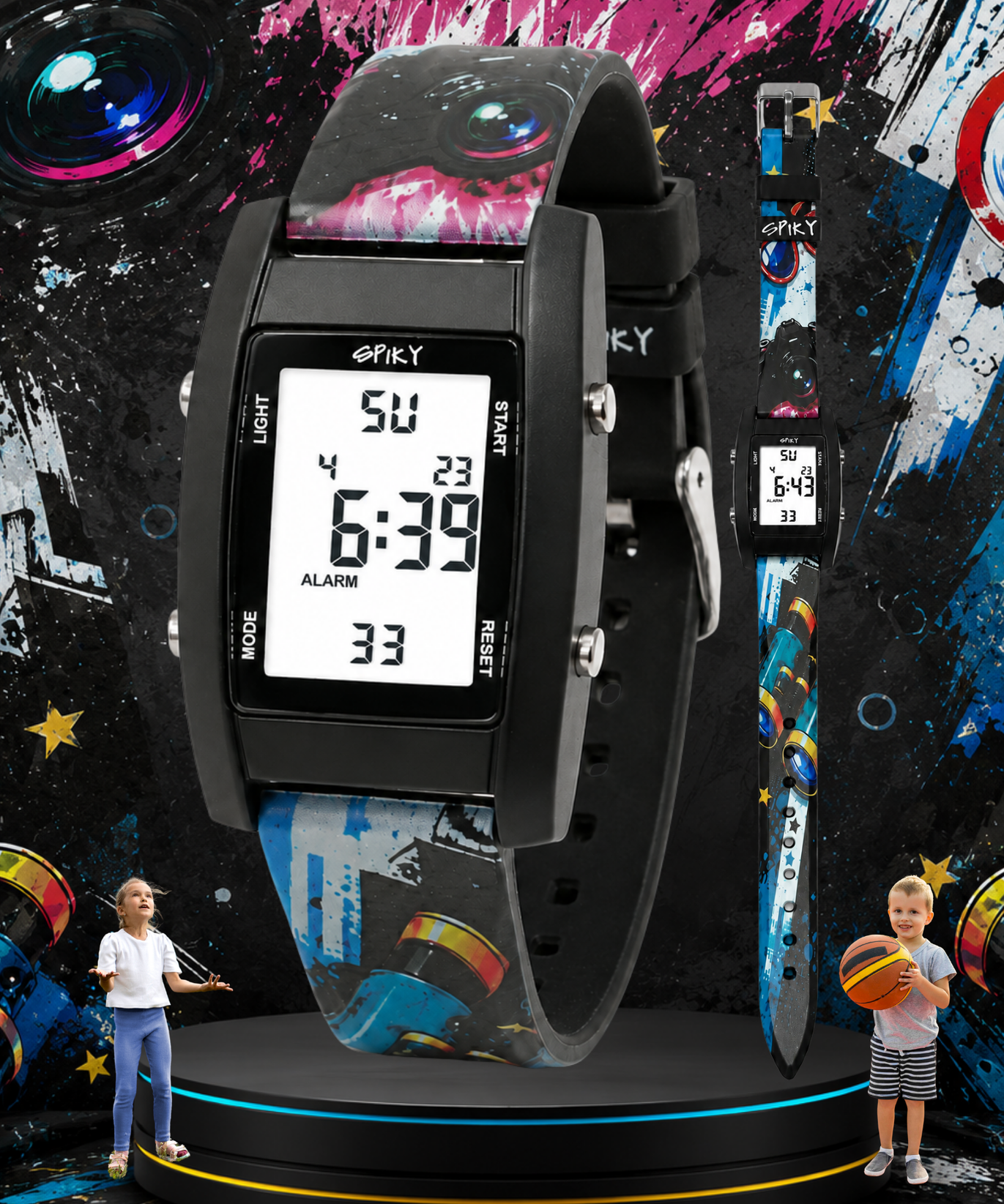 Spiky Kids Digital Watch for  Girls