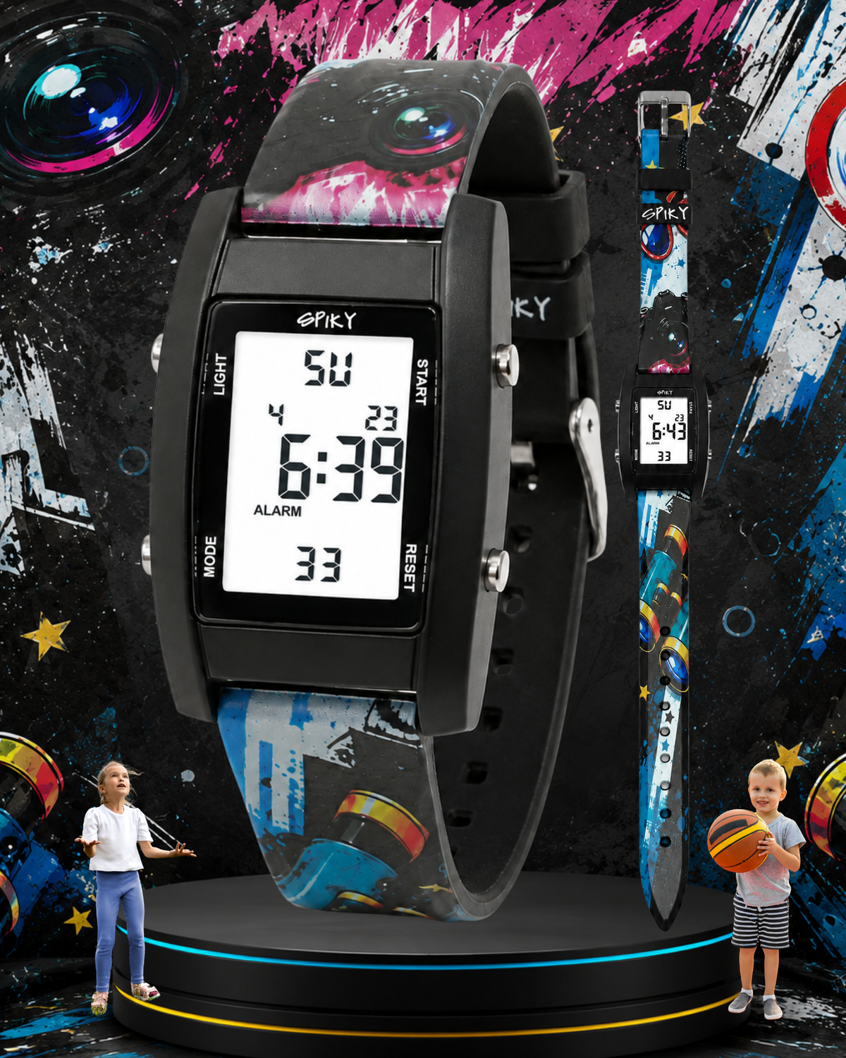 Spiky Kids Digital Watch for  Girls