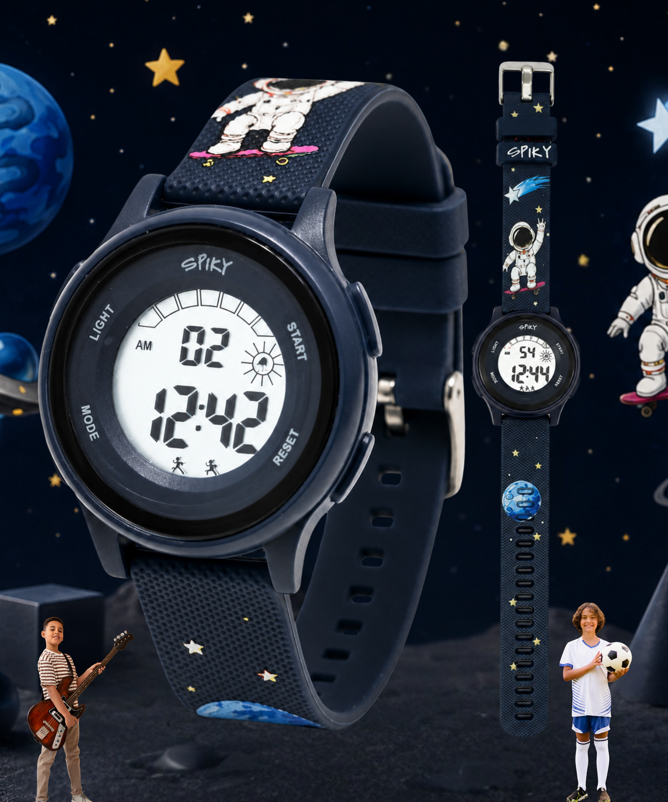 Spiky Round Kids Digital Watch for Boys