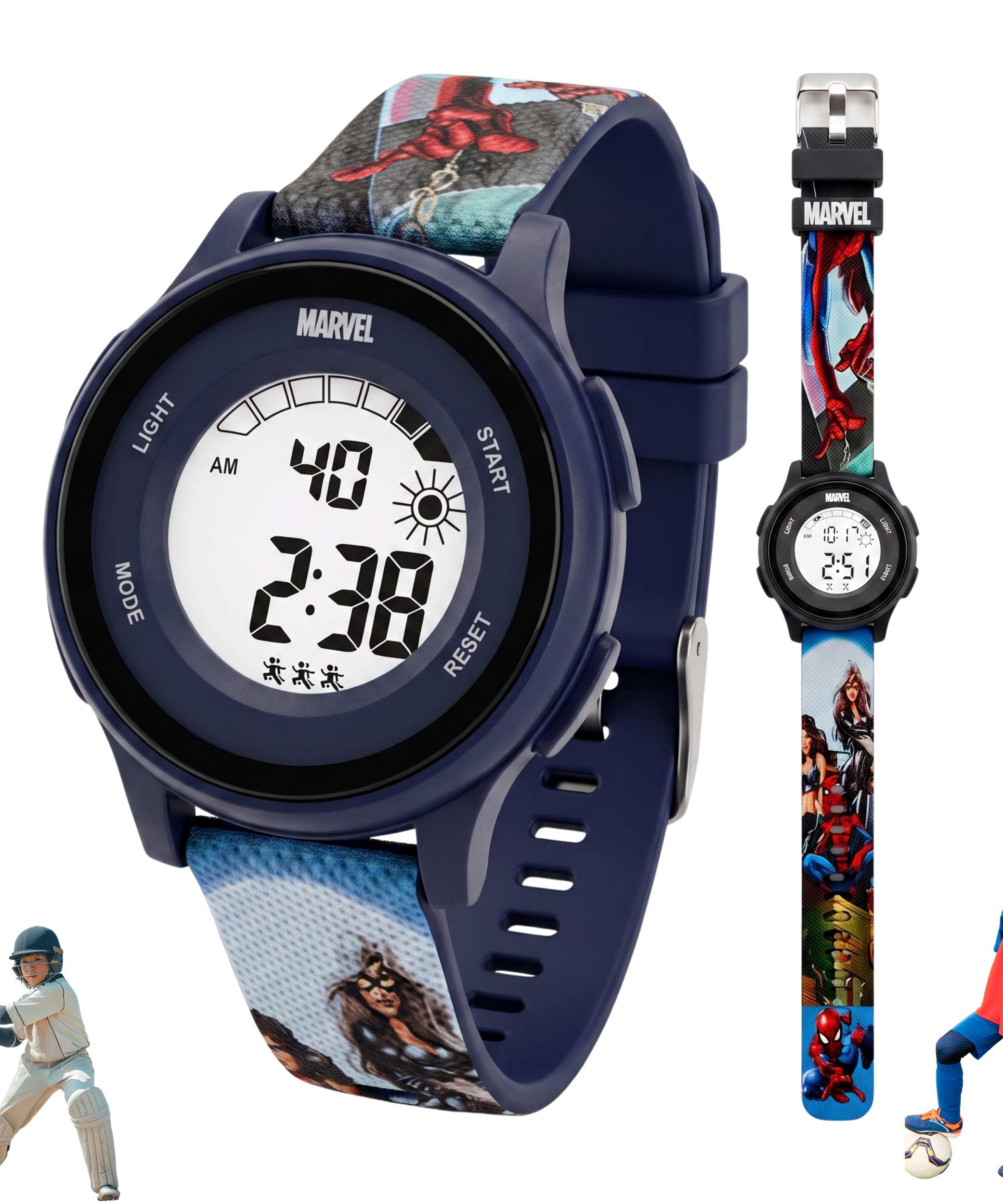 Spiky SpiderMan theme Digital Kids Watch