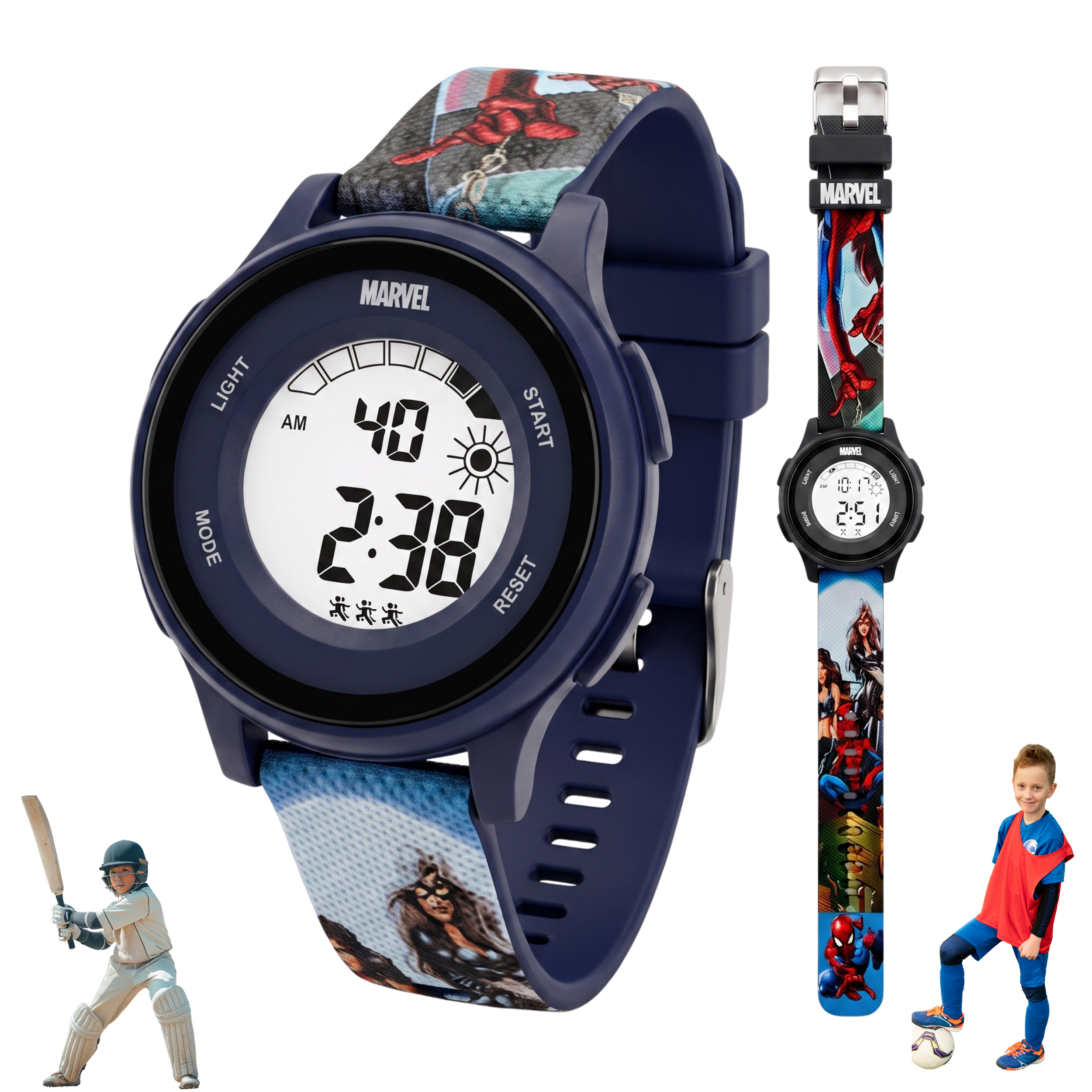Spiky SpiderMan theme Digital Kids Watch