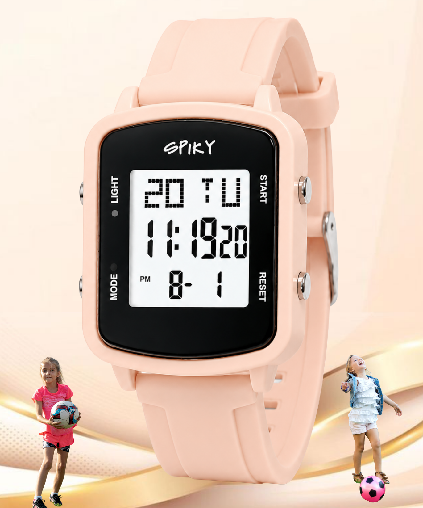 SPIKY Square Digital Watch for Kids Boys & Girls