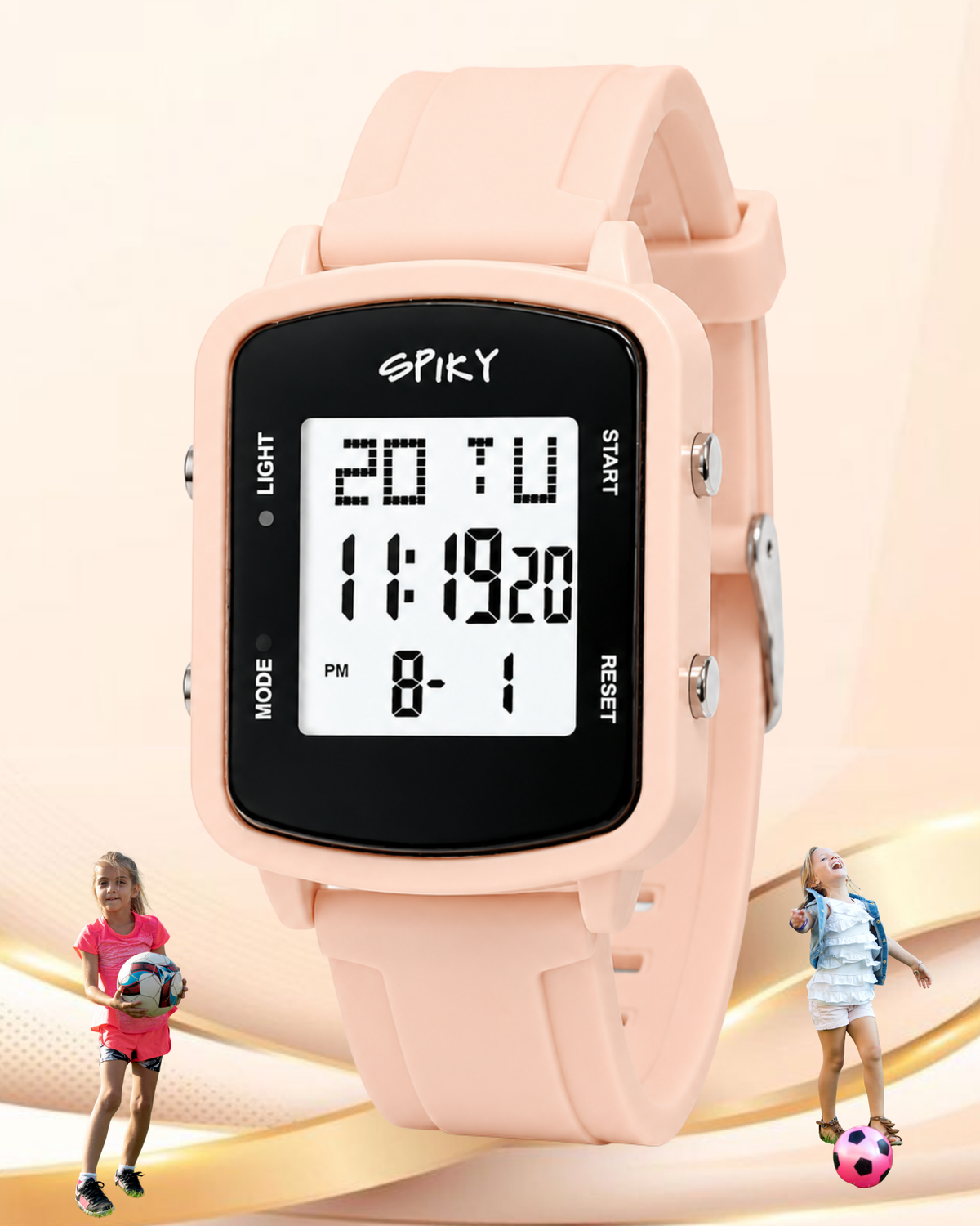 SPIKY Square Digital Watch for Kids Boys & Girls