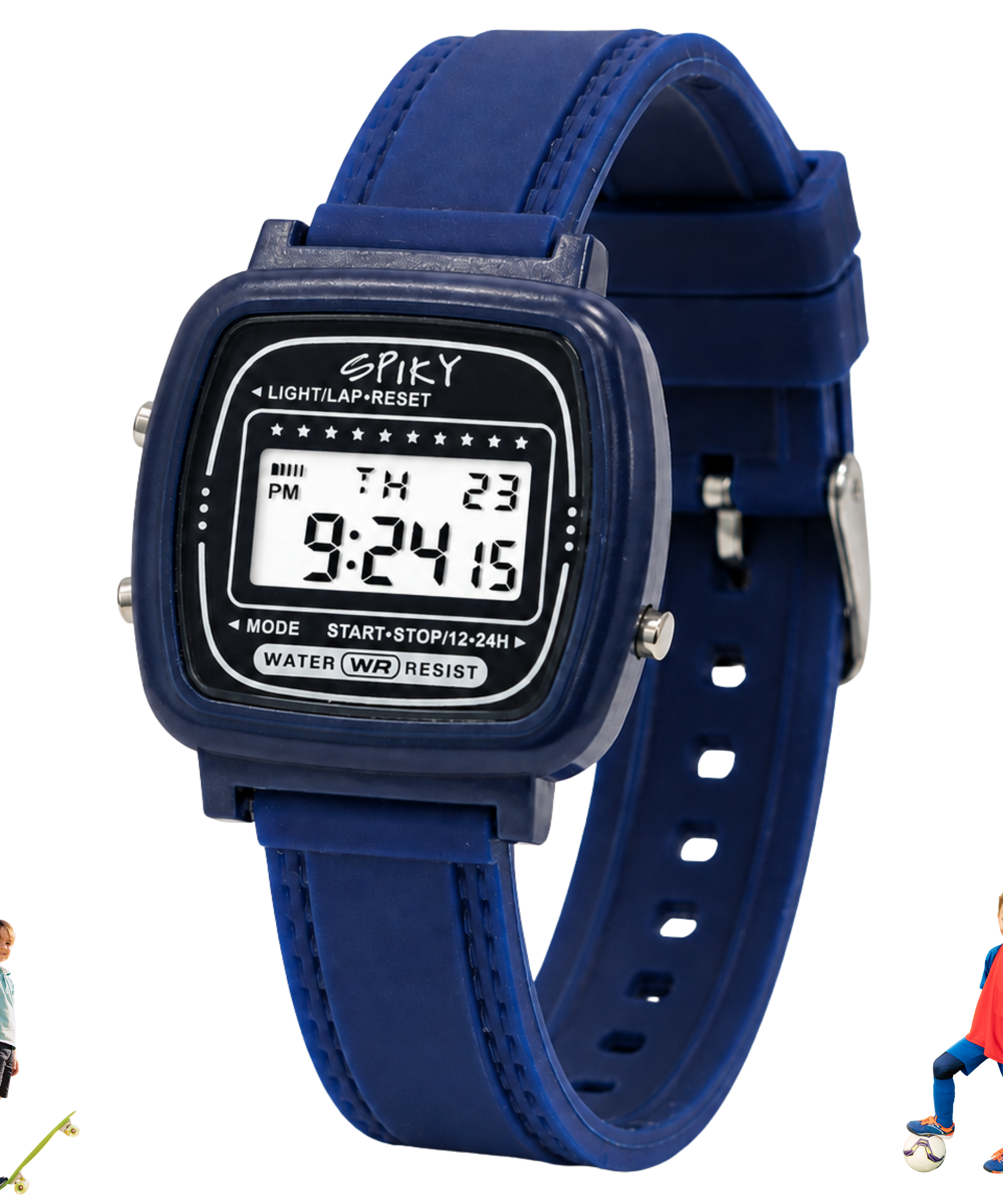 Spiky Square Digital Sports Watch for Kids Boys