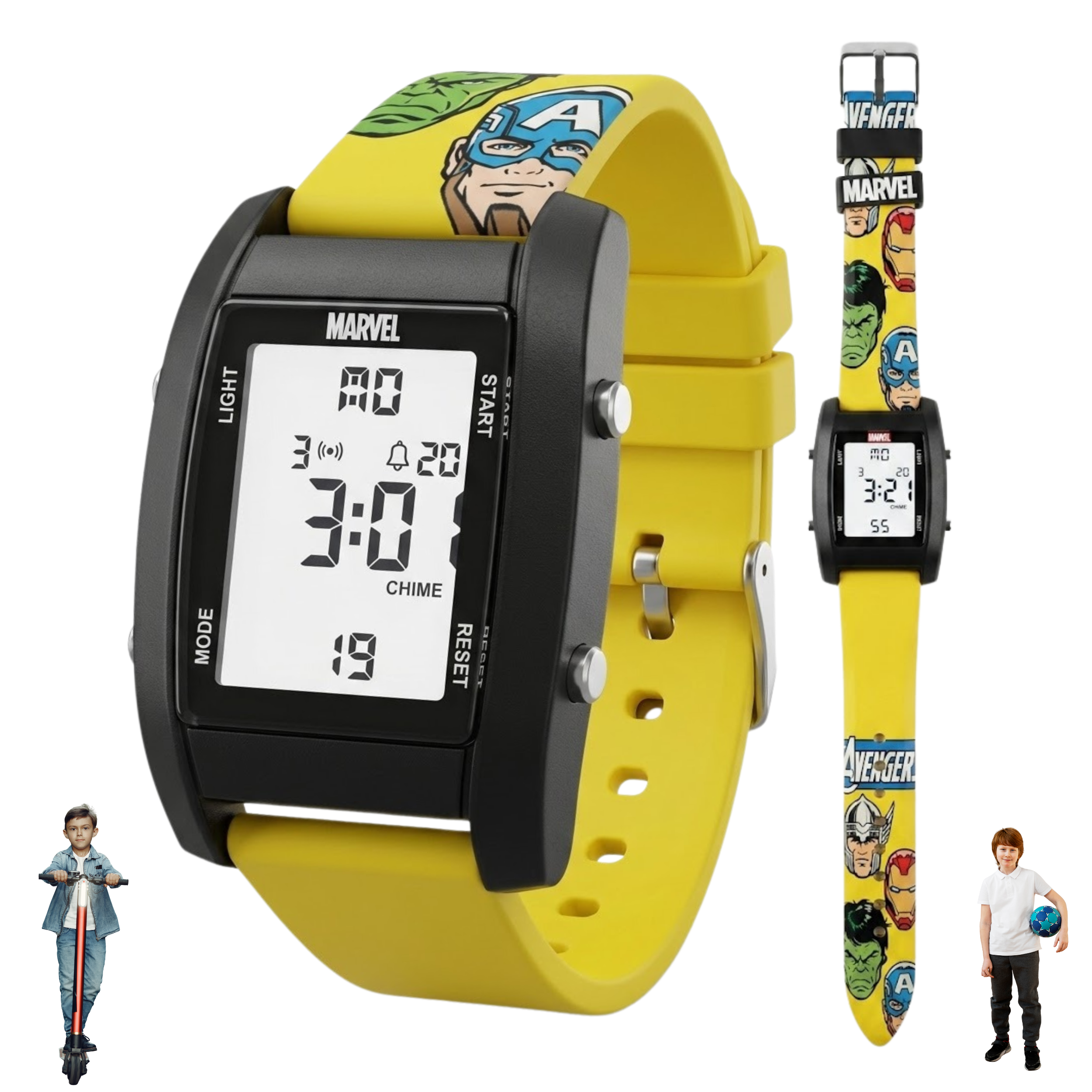 Spiky Avengers theme Digital Kids Watch