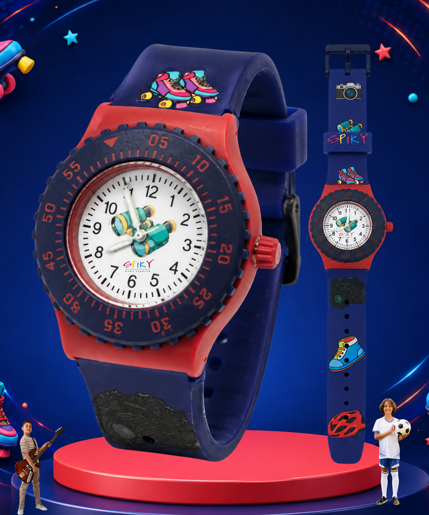 SPIKY Analog Kids Watch for Boys
