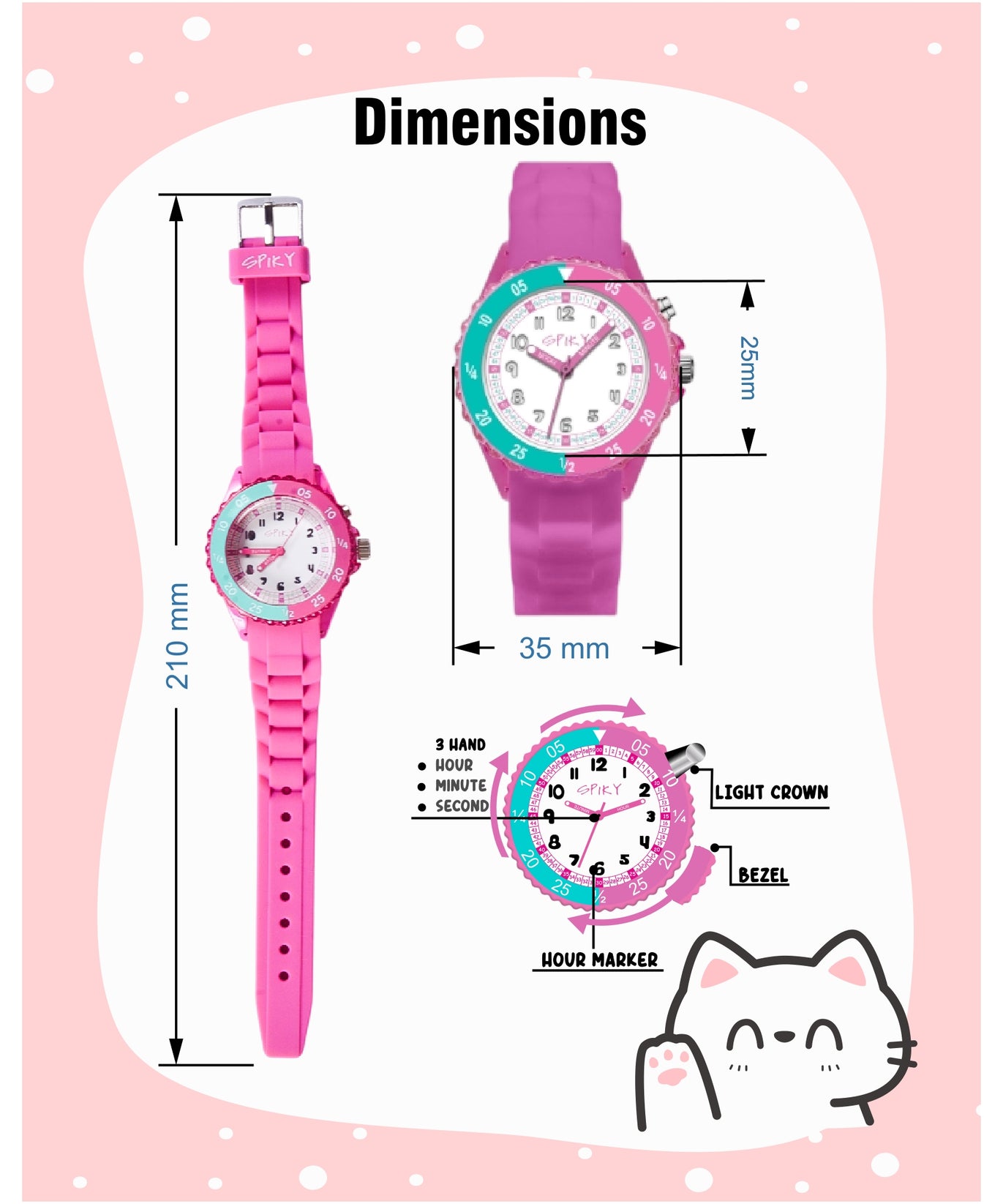 Spiky EVA30 Round Sports Analog Kids Watch