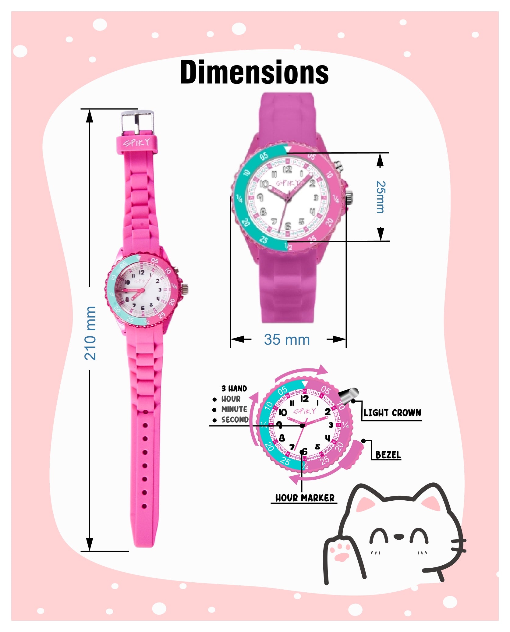 Spiky EVA30 Round Sports Analog Kids Watch