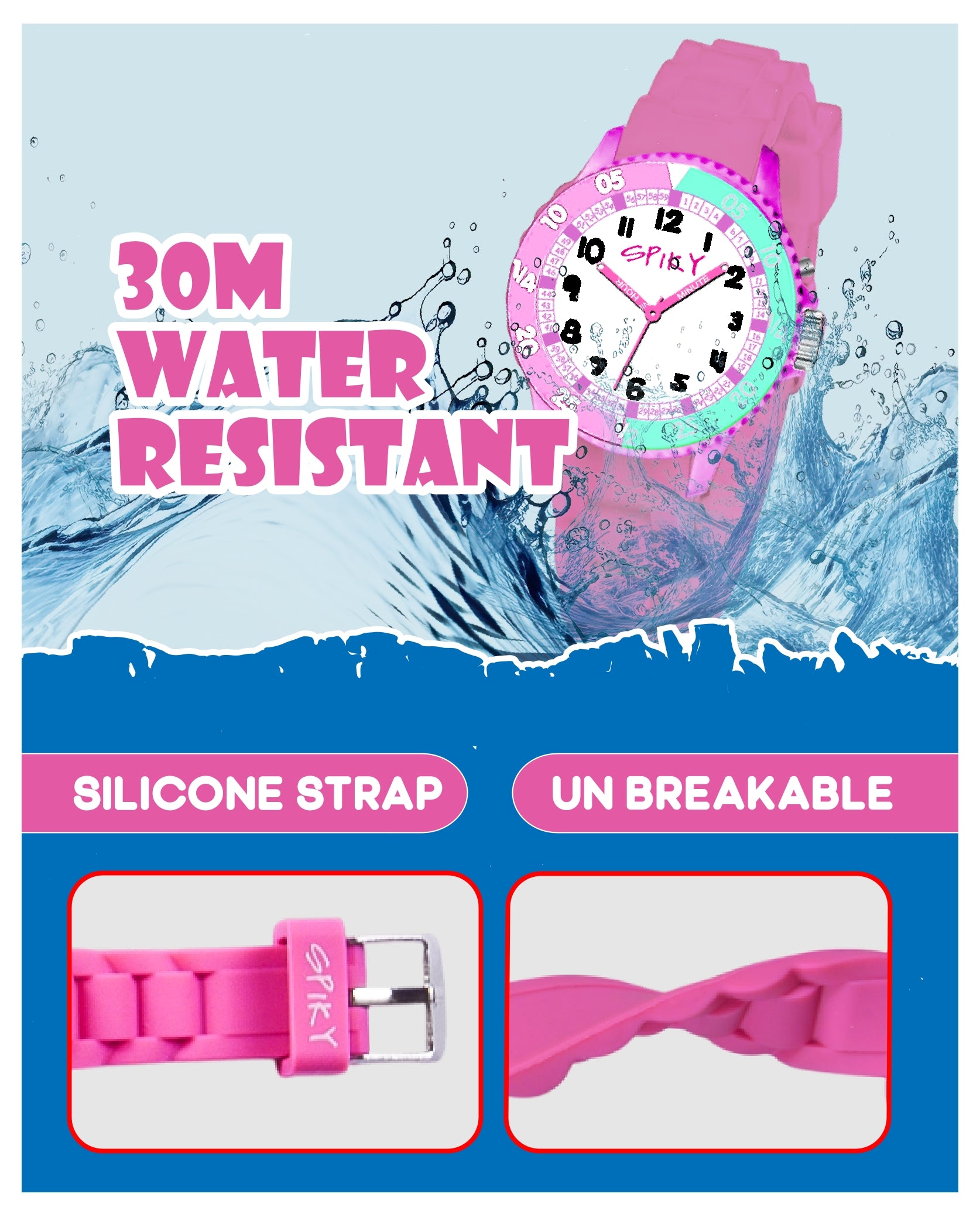 Spiky EVA30 Round Sports Analog Kids Watch