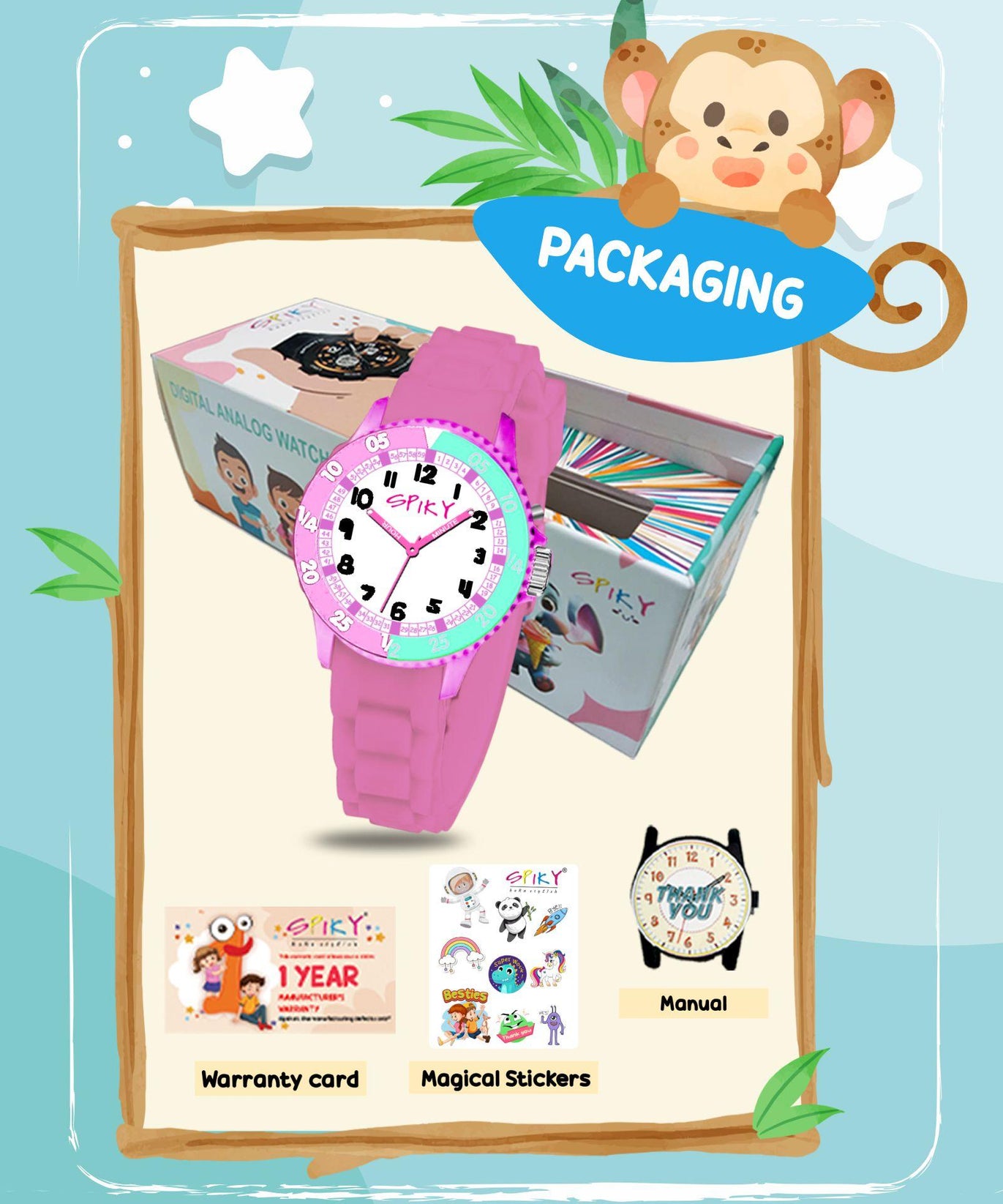 Spiky EVA30 Round Sports Analog Kids Watch